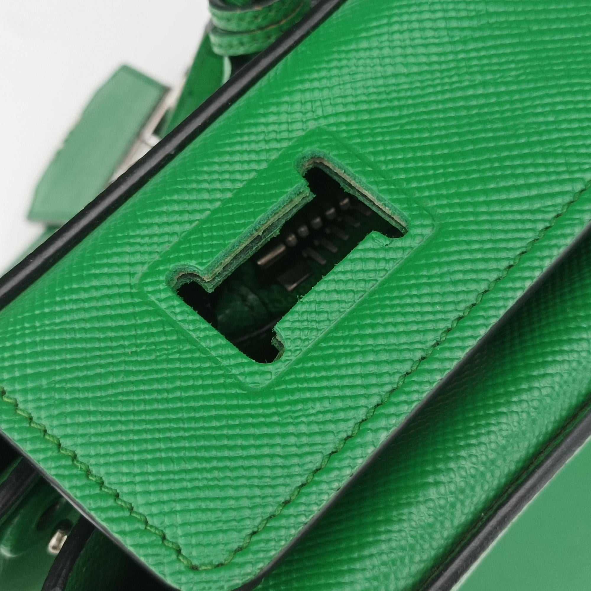 Double Cuir Green SAFFIANO Leather B2756T 14/Dダブル キュイール グリーン サフィアーノレザー B2756T 14/D