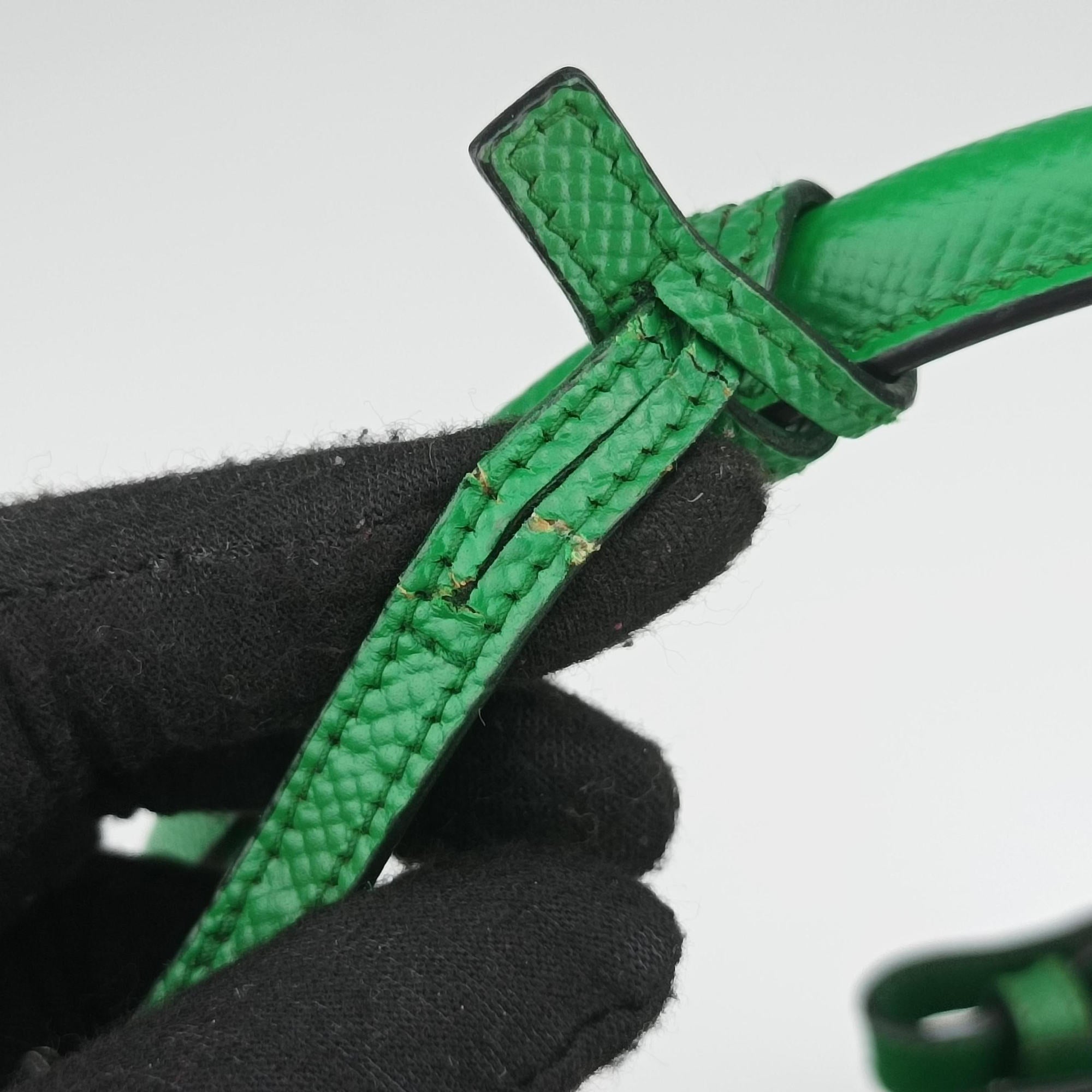 Double Cuir Green SAFFIANO Leather B2756T 14/Dダブル キュイール グリーン サフィアーノレザー B2756T 14/D