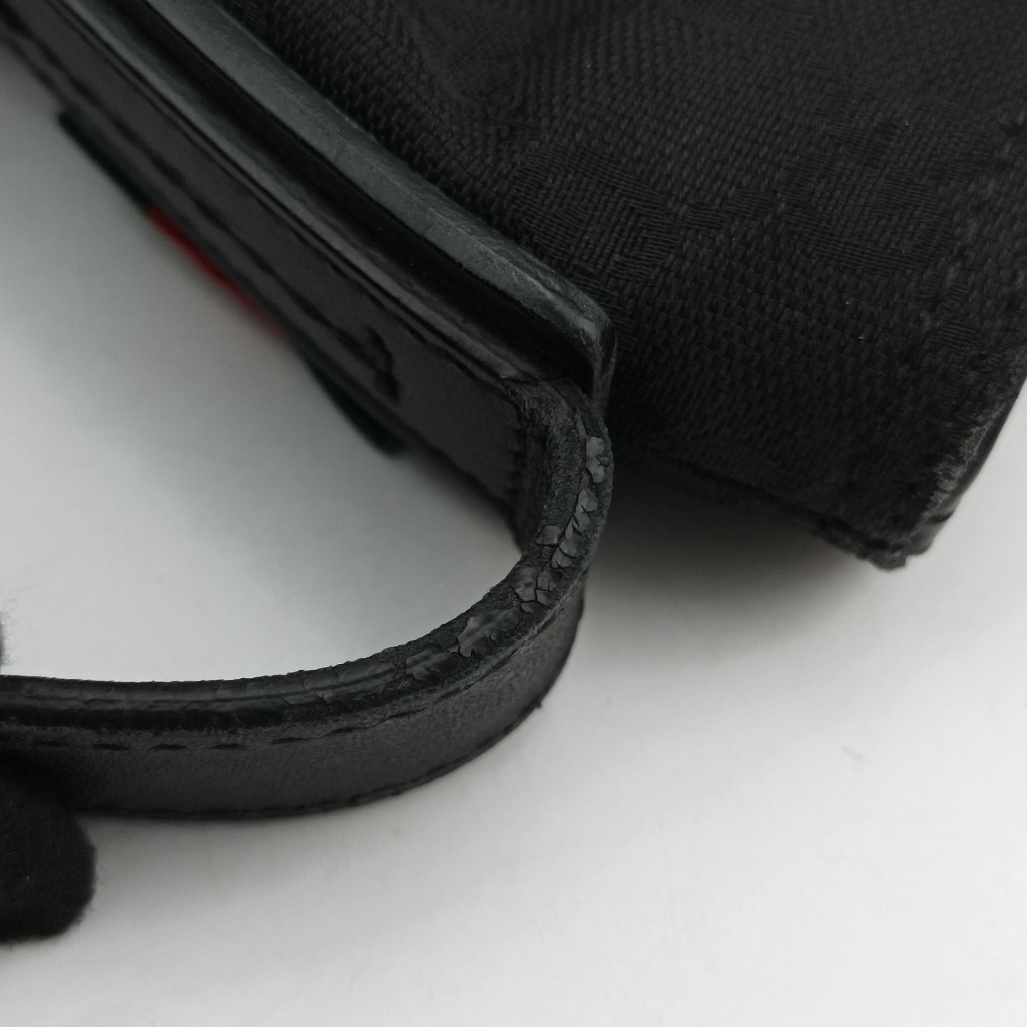 GG Canvas Black Leather×Canvas 308930 F016737306GGキャンバス ブラック レザー×キャンバス 308930 F016737306