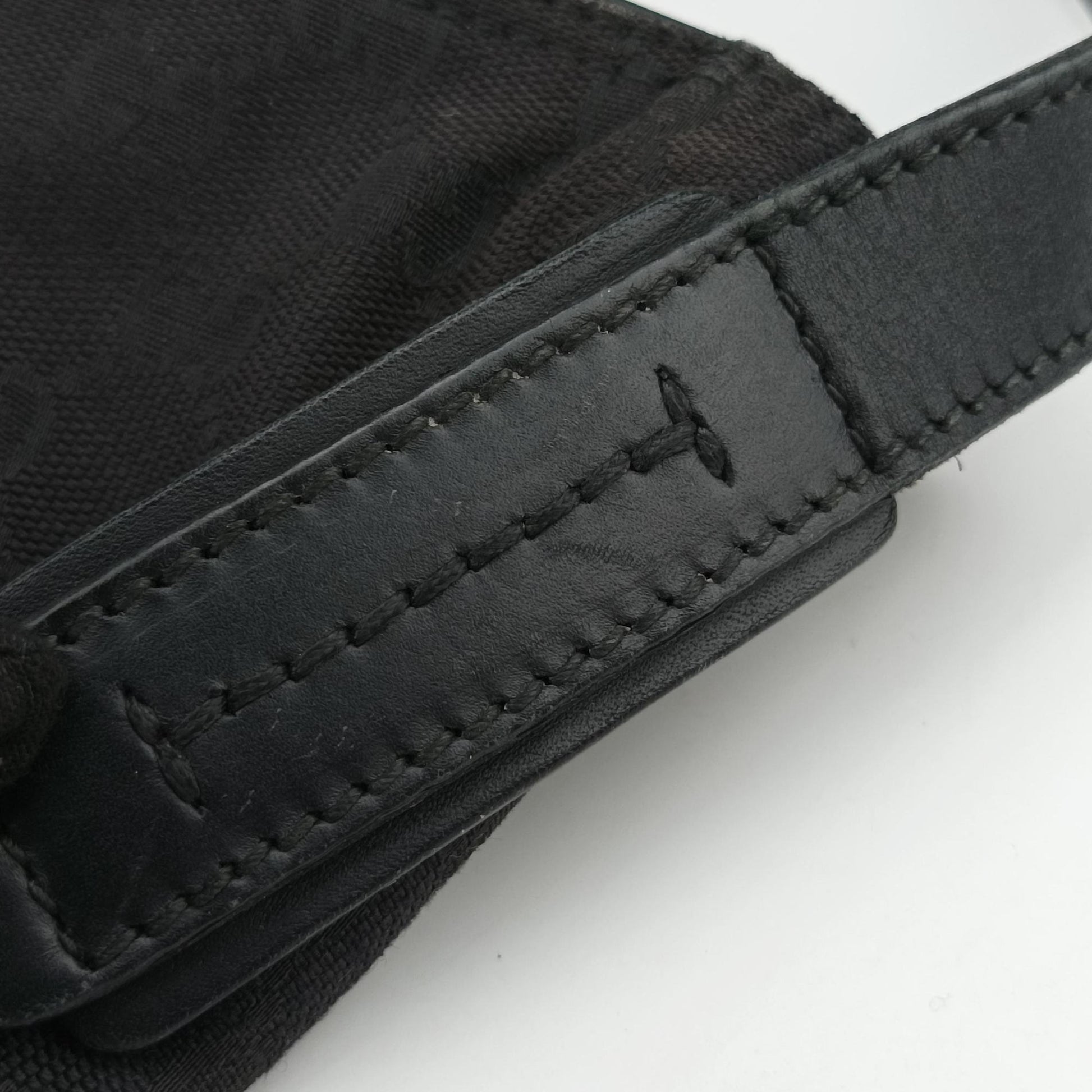 GG Canvas Black Leather×Canvas 308930 F016737306GGキャンバス ブラック レザー×キャンバス 308930 F016737306