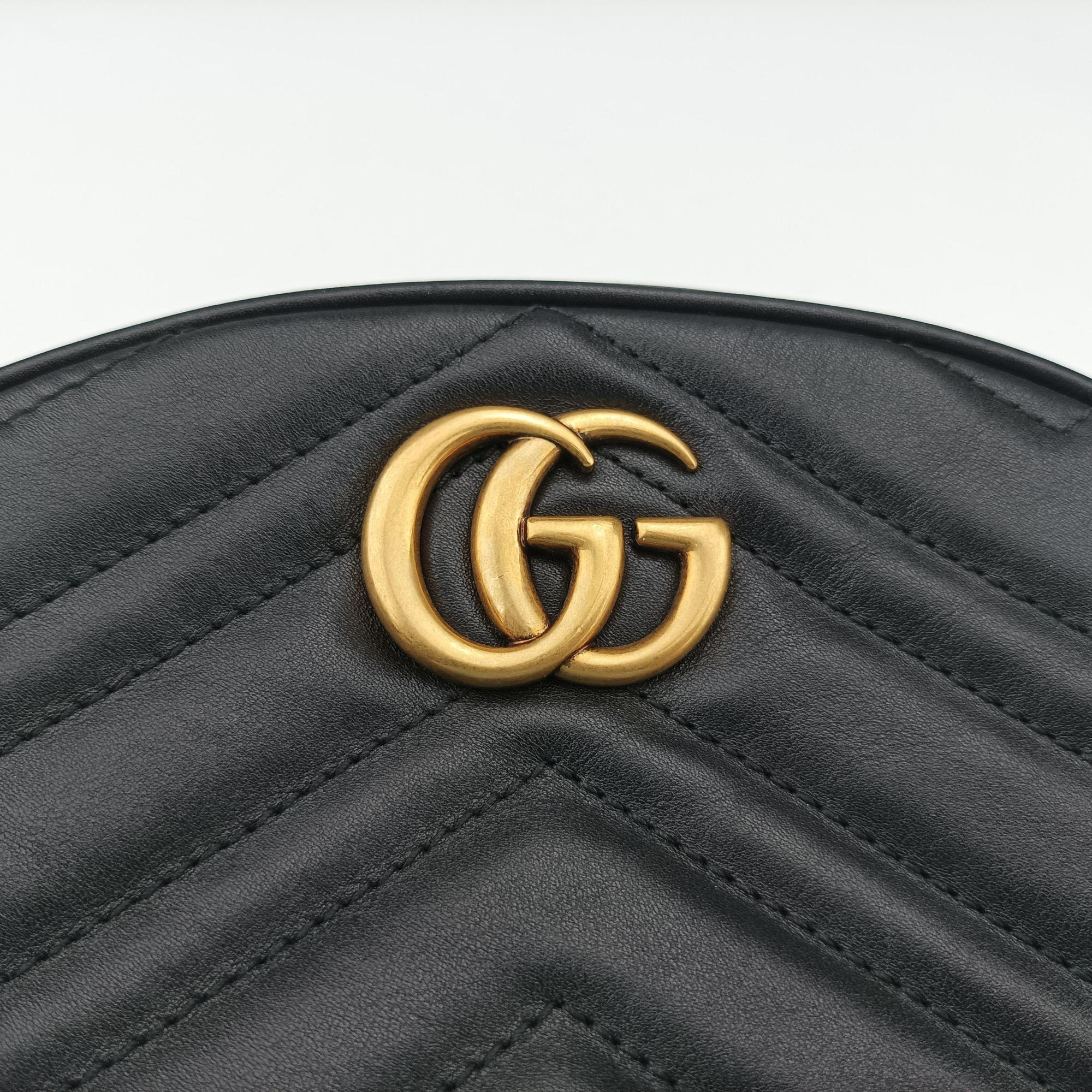 GG Marmont Black Leather 476434 A025370739GGマーモント ブラック レザー 476434 A025370739