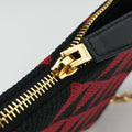 Triangolo Triangle Black×Red Jacquard × leather 1BC176 31/A3トライアングル ブラック×レッド ジャカード × レザー 1BC176 31/A3