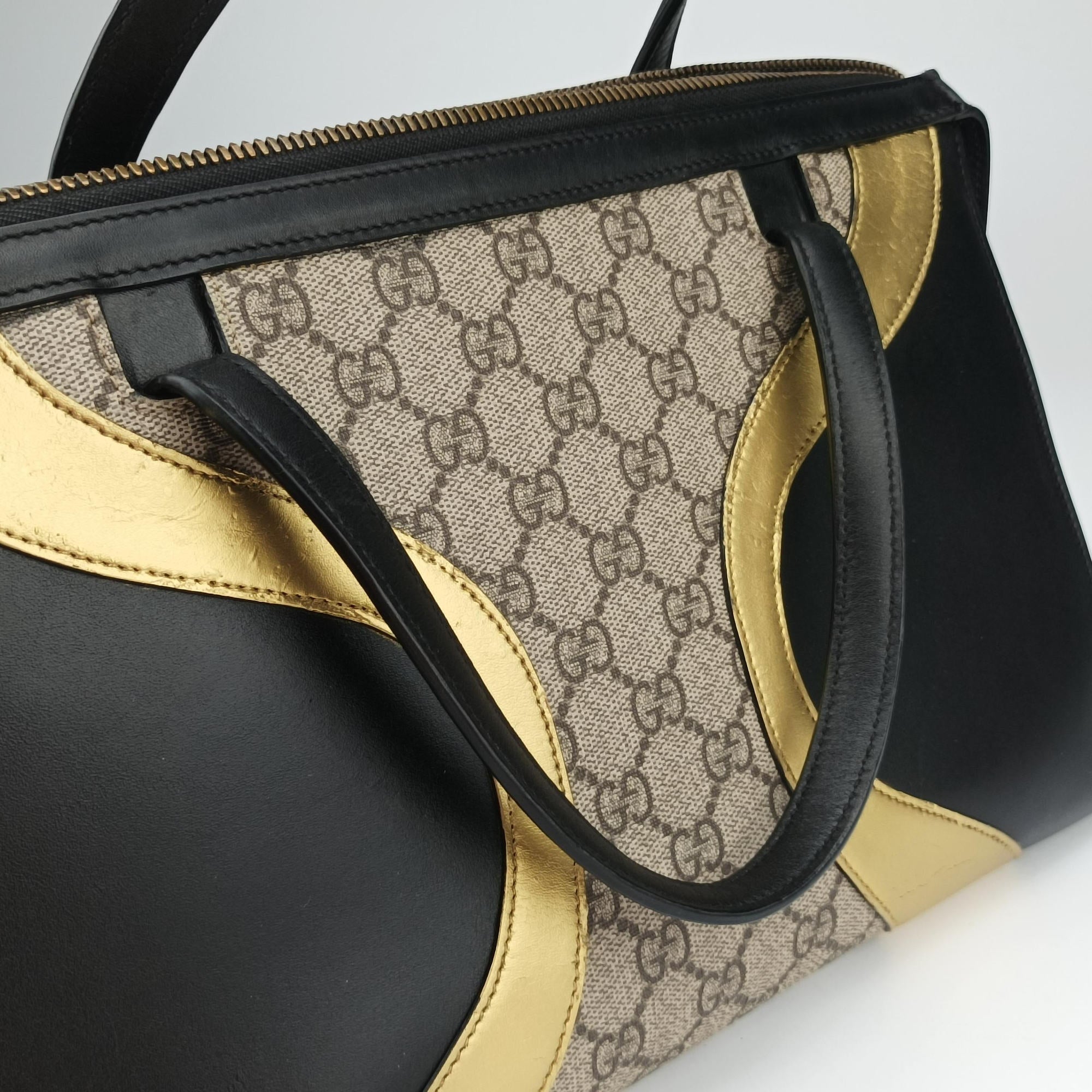 Osiride beige×black×Multicolour PVC coated canvas×Leather 476435 H022447217オジリデ ベージュ×ブラック×マルチカラー PVCコーティングキャンバス×レザー 476435 H022447217