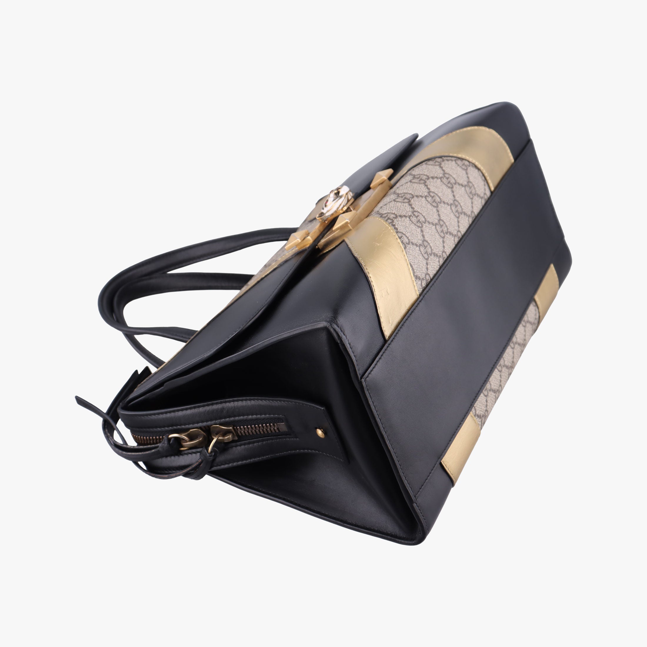 Osiride beige×black×Multicolour PVC coated canvas×Leather 476435 H022447217オジリデ ベージュ×ブラック×マルチカラー PVCコーティングキャンバス×レザー 476435 H022447217