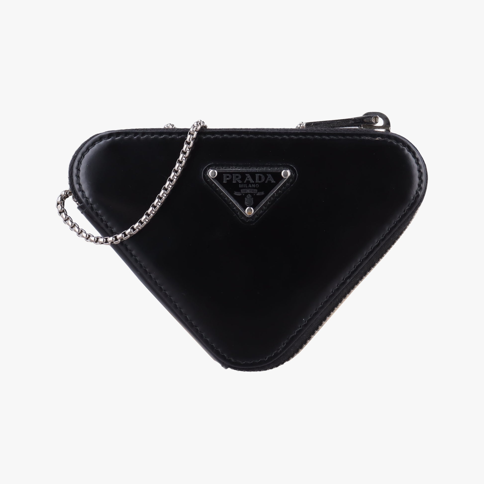 Triangle Chain Pouch Black Leather 230-Aトライアングル チェーン ポーチ ブラック レザー 230-A