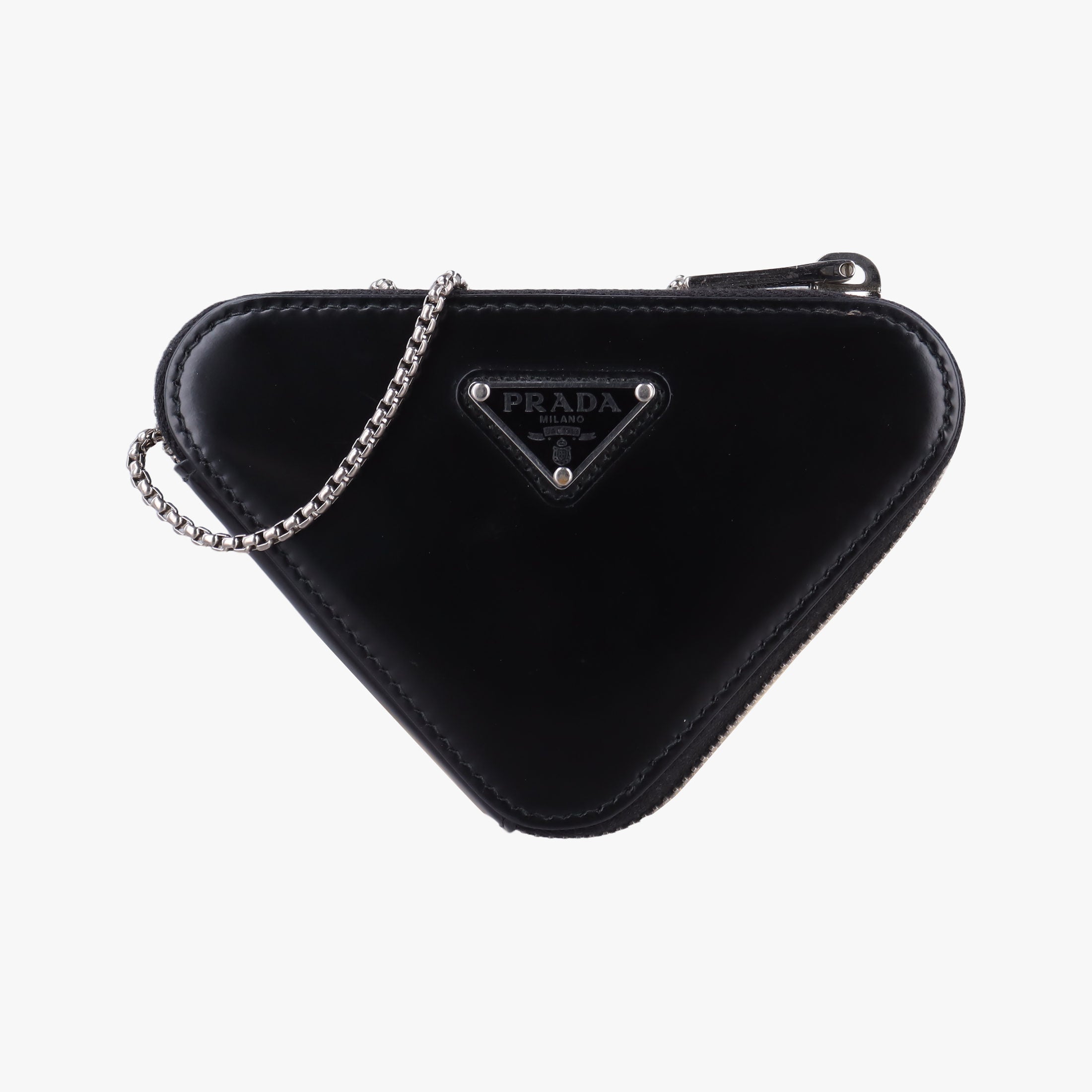 Triangle Chain Pouch Black Leather 230-Aトライアングル チェーン ポーチ ブラック レザー 230-A