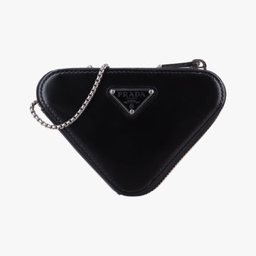 Triangle Chain Pouch Black Leather 230-Aトライアングル チェーン ポーチ ブラック レザー 230-A