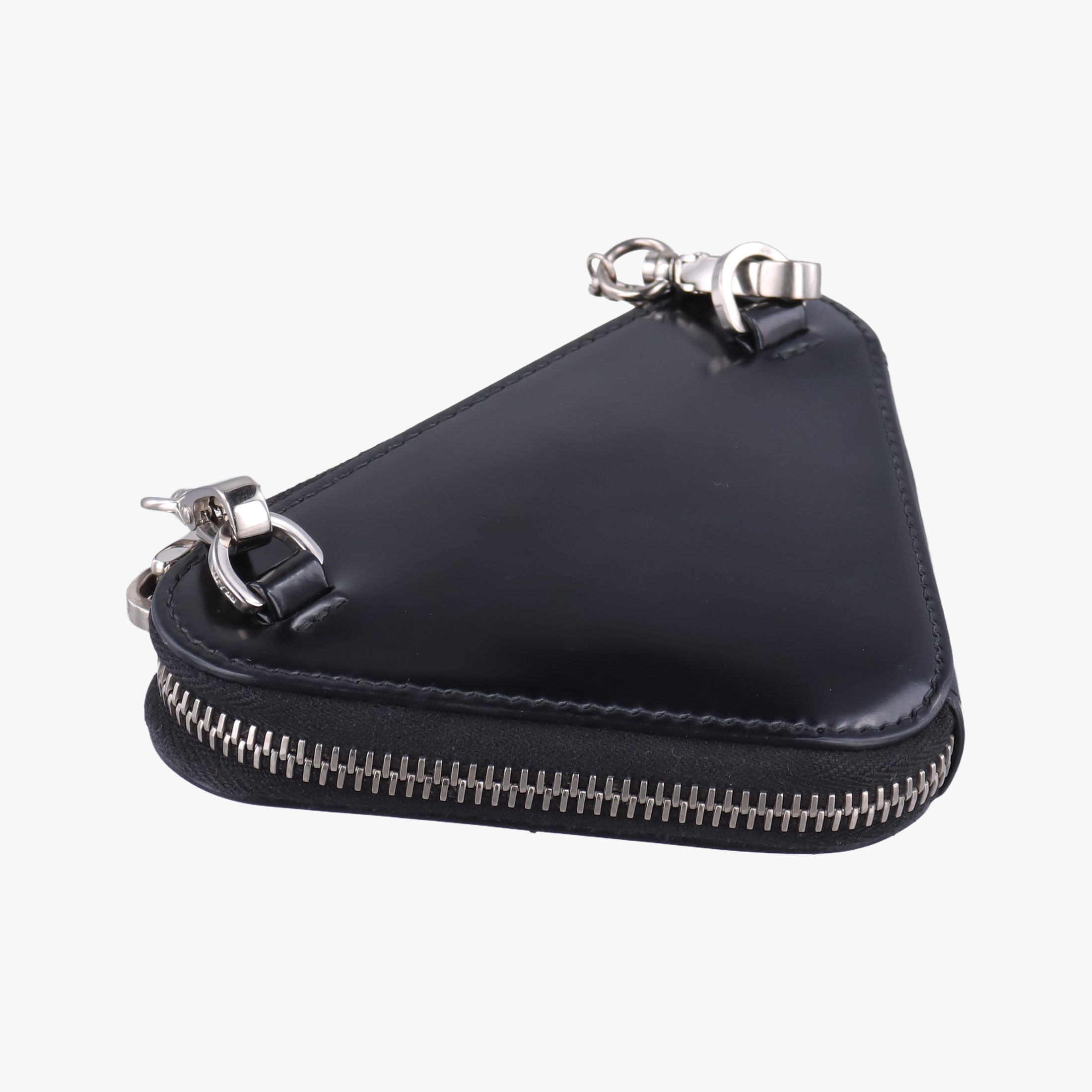 Triangle Chain Pouch Black Leather 230-Aトライアングル チェーン ポーチ ブラック レザー 230-A