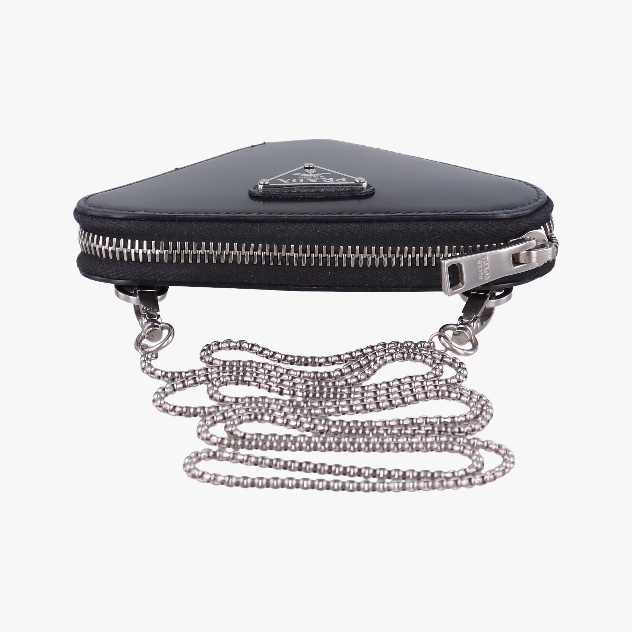 Triangle Chain Pouch Black Leather 230-Aトライアングル チェーン ポーチ ブラック レザー 230-A