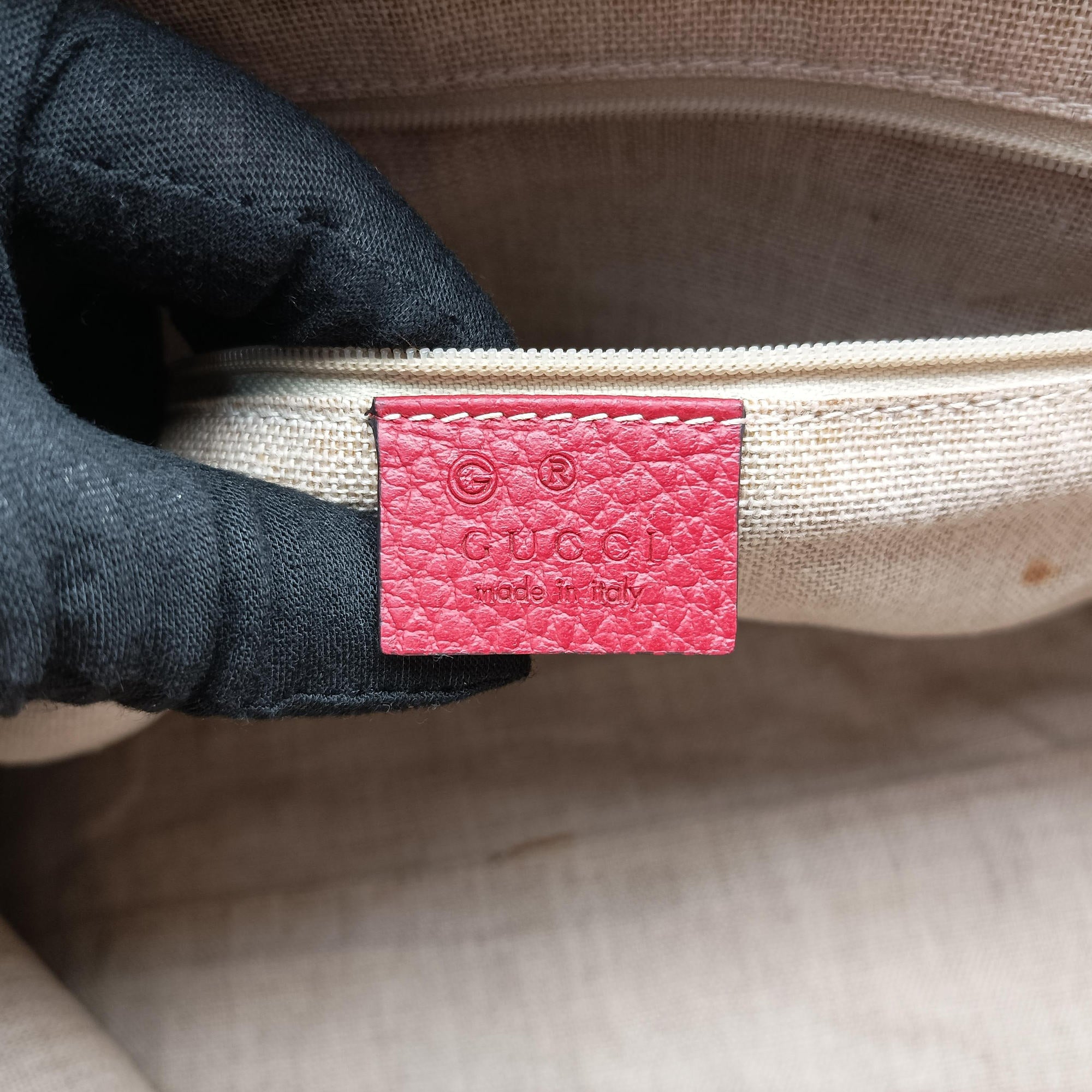 Dome Large GG Charm Red Leather 449660 C021251445ドーム ラージ GG チャーム レッド レザー 449660 C021251445