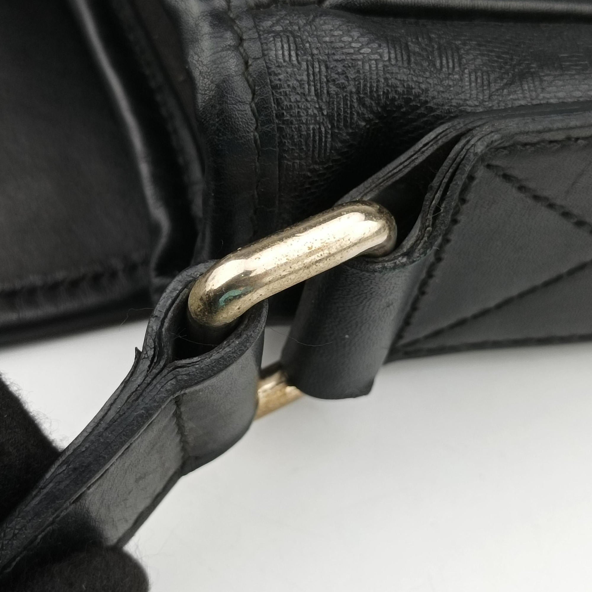 Guccissima Messenger Black Leather 223665 A011389922グッチッシマ メッセンジャー ブラック レザー 223665 A011389922
