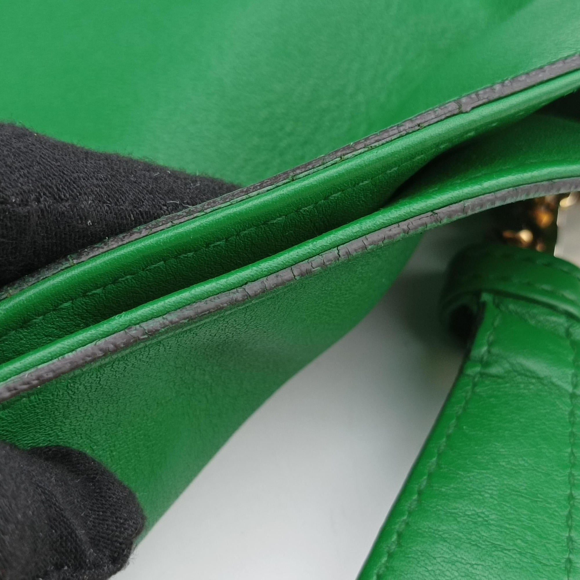 Large 1970 Green Leather 290682 C011631059ラージ 1970 グリーン レザー 290682 C011631059