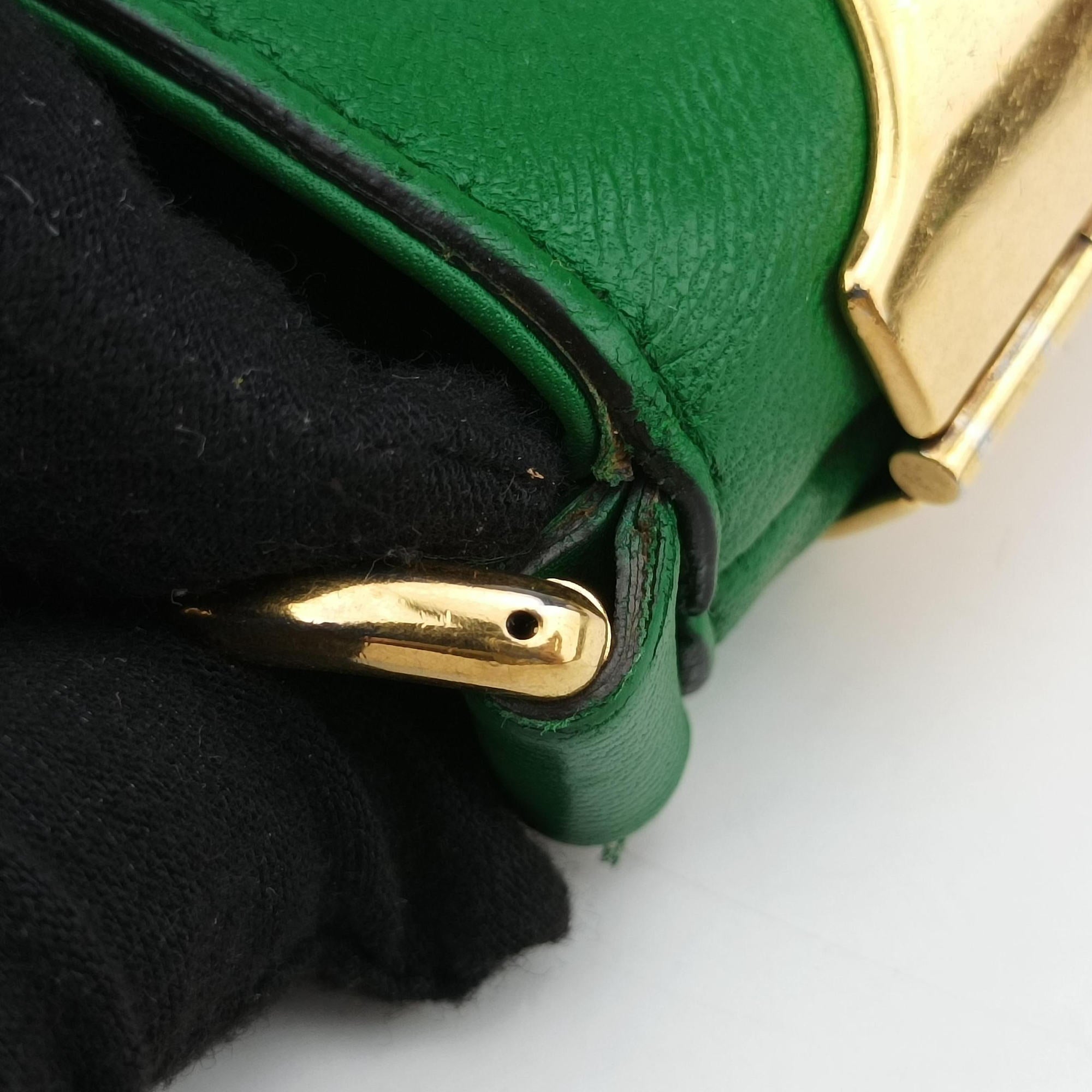 Large 1970 Green Leather 290682 C011631059ラージ 1970 グリーン レザー 290682 C011631059