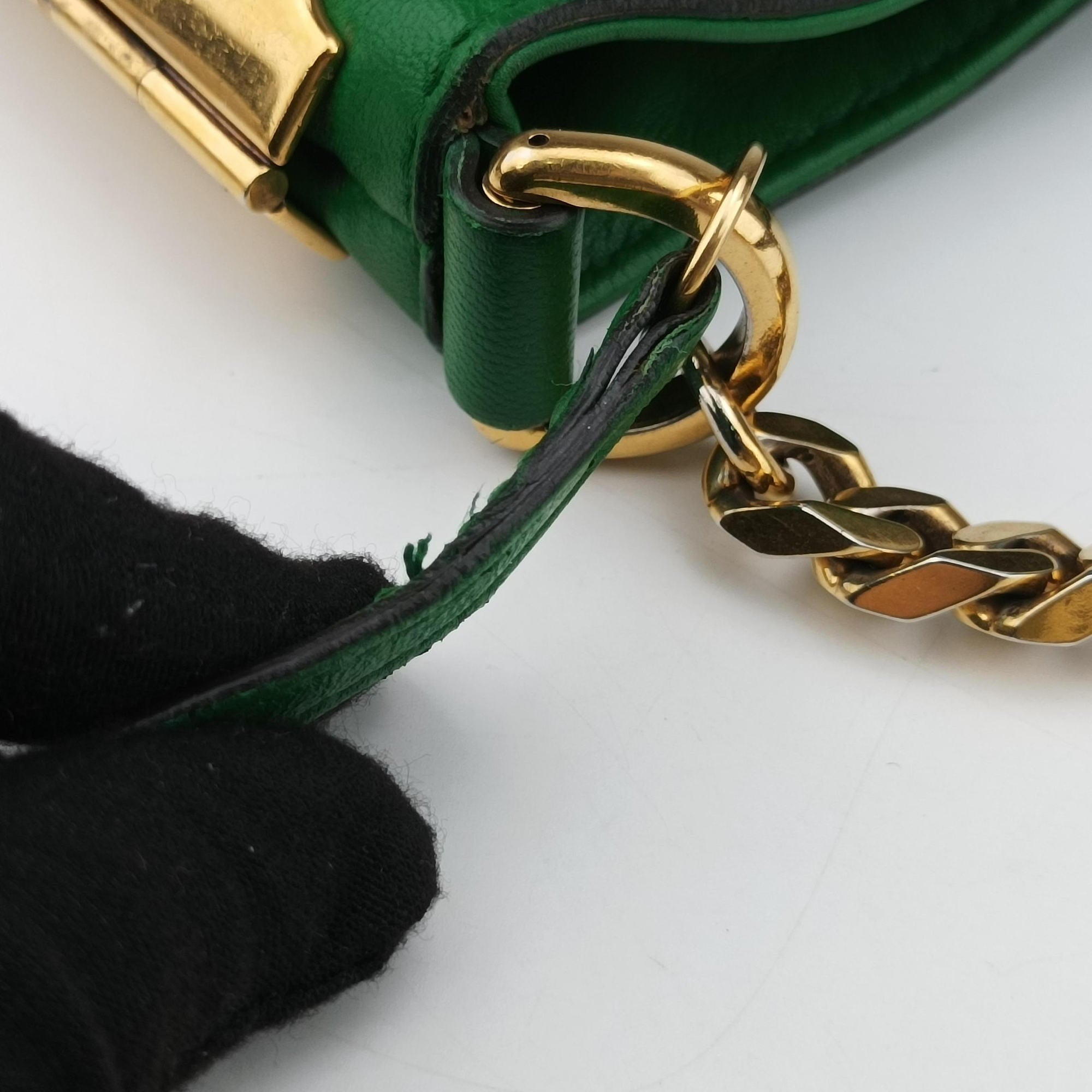 Large 1970 Green Leather 290682 C011631059ラージ 1970 グリーン レザー 290682 C011631059