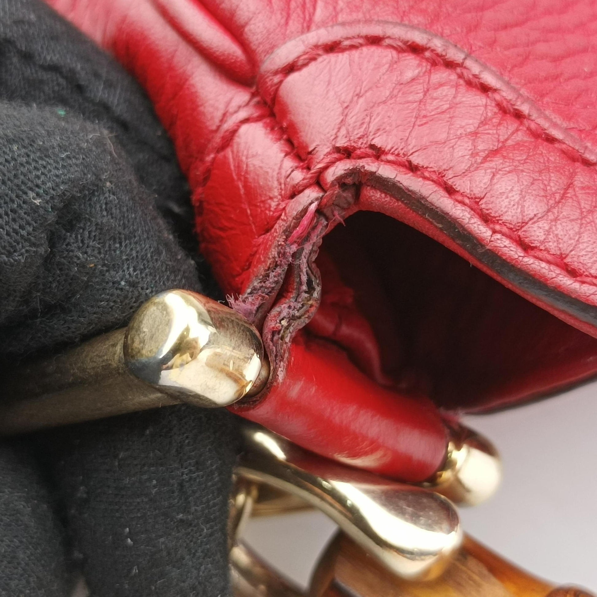Bamboo Red Leather 282315 E011342032バンブー レッド レザー 282315 E011342032