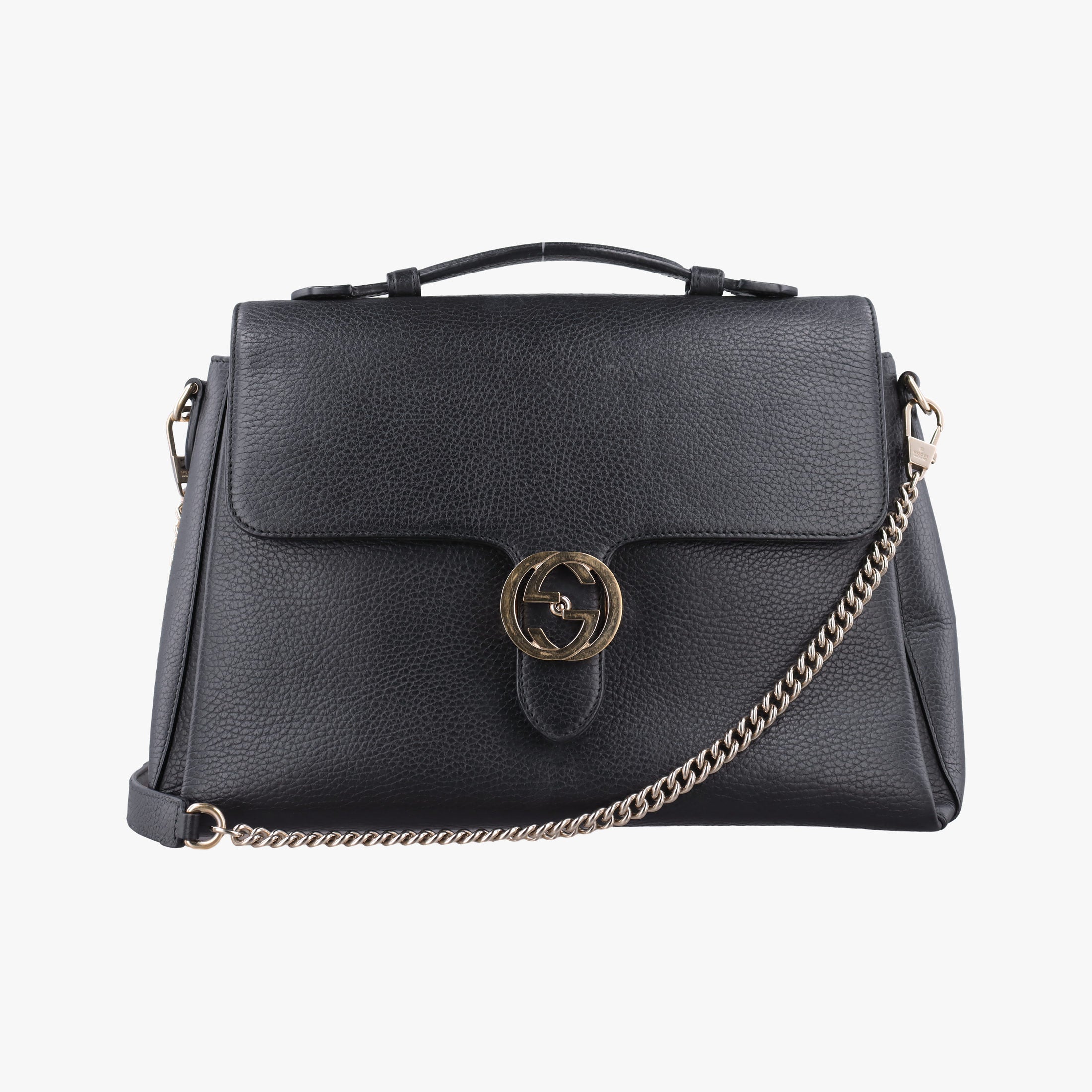 Interlocking G Black Leather 510306 D025516347インターロッキングG ブラック レザー 510306 D025516347