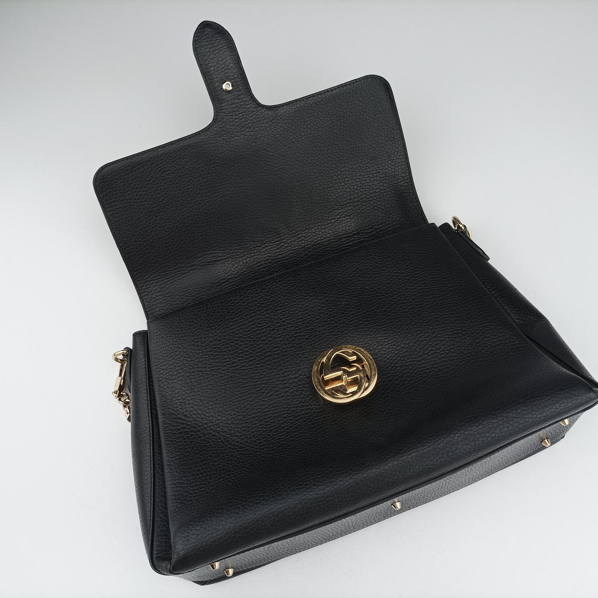 Interlocking G Black Leather 510306 D025516347インターロッキングG ブラック レザー 510306 D025516347
