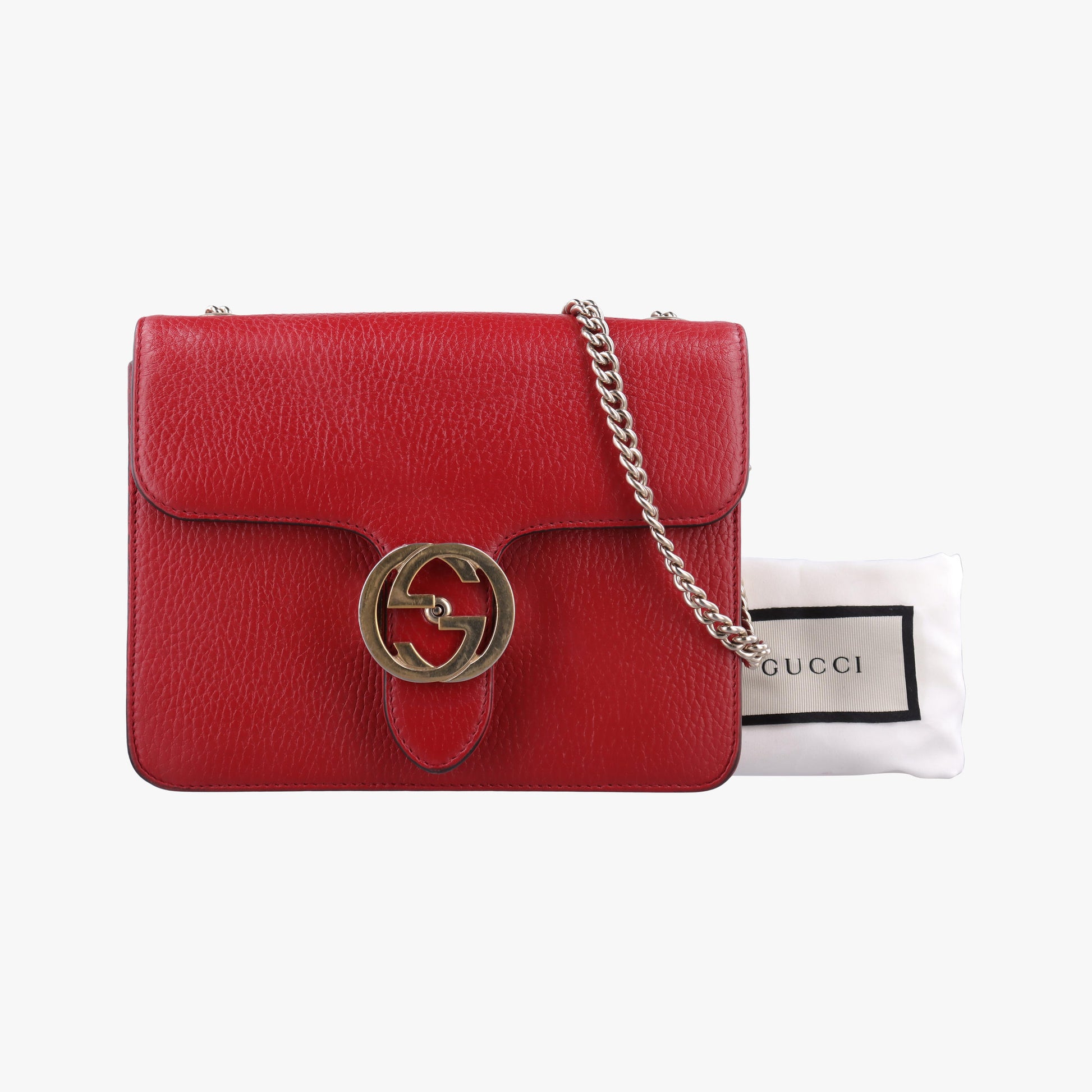 Interlocking G Red Leather 510304 C028568078インターロッキングG レッド レザー 510304 C028568078