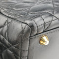 Lady Dior Black lambskin 08-MA-0191レディディオール ブラック ラムスキン 08-MA-0191