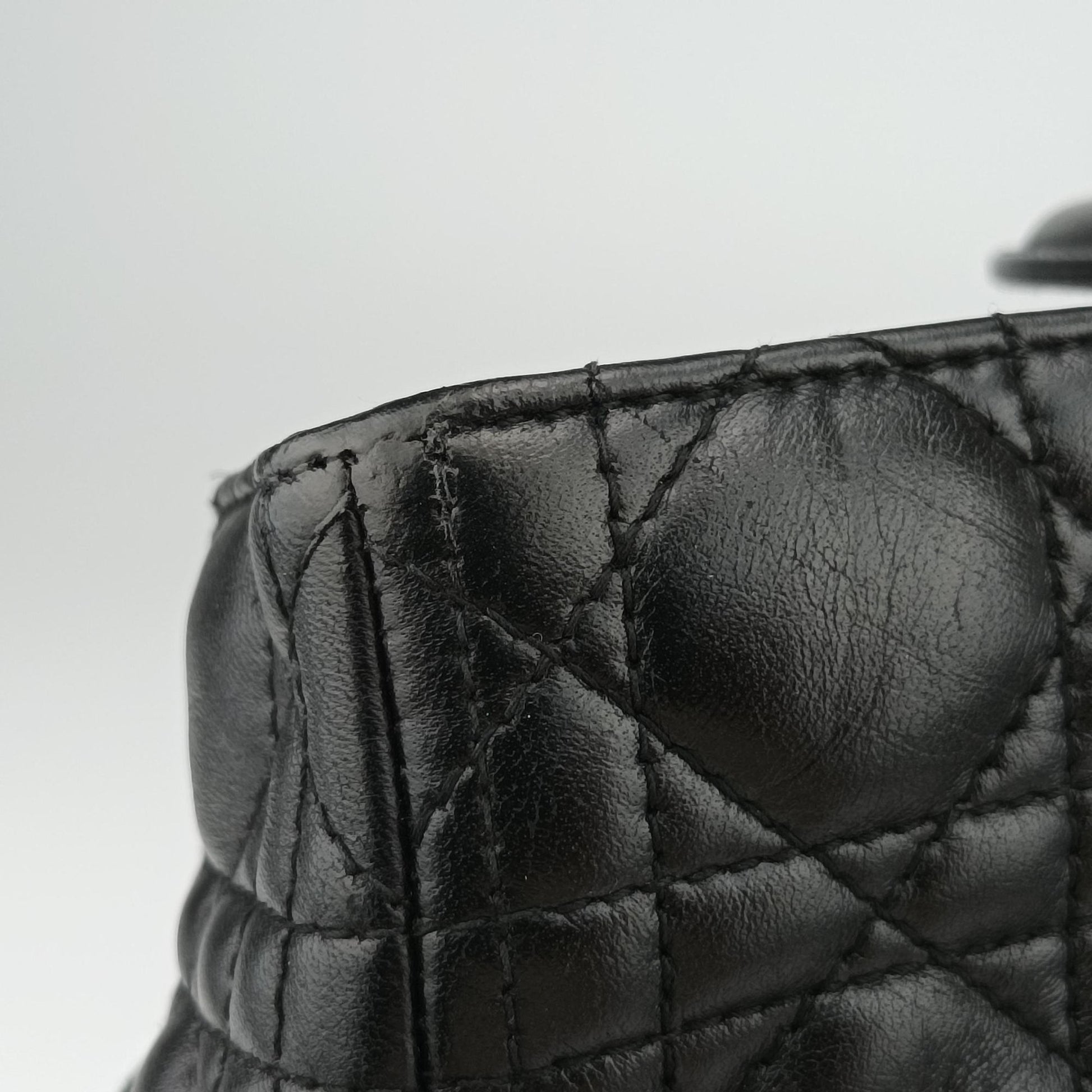 Lady Dior Black lambskin 08-MA-0191レディディオール ブラック ラムスキン 08-MA-0191