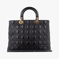 Lady Dior Black lambskin 08-MA-0191レディディオール ブラック ラムスキン 08-MA-0191