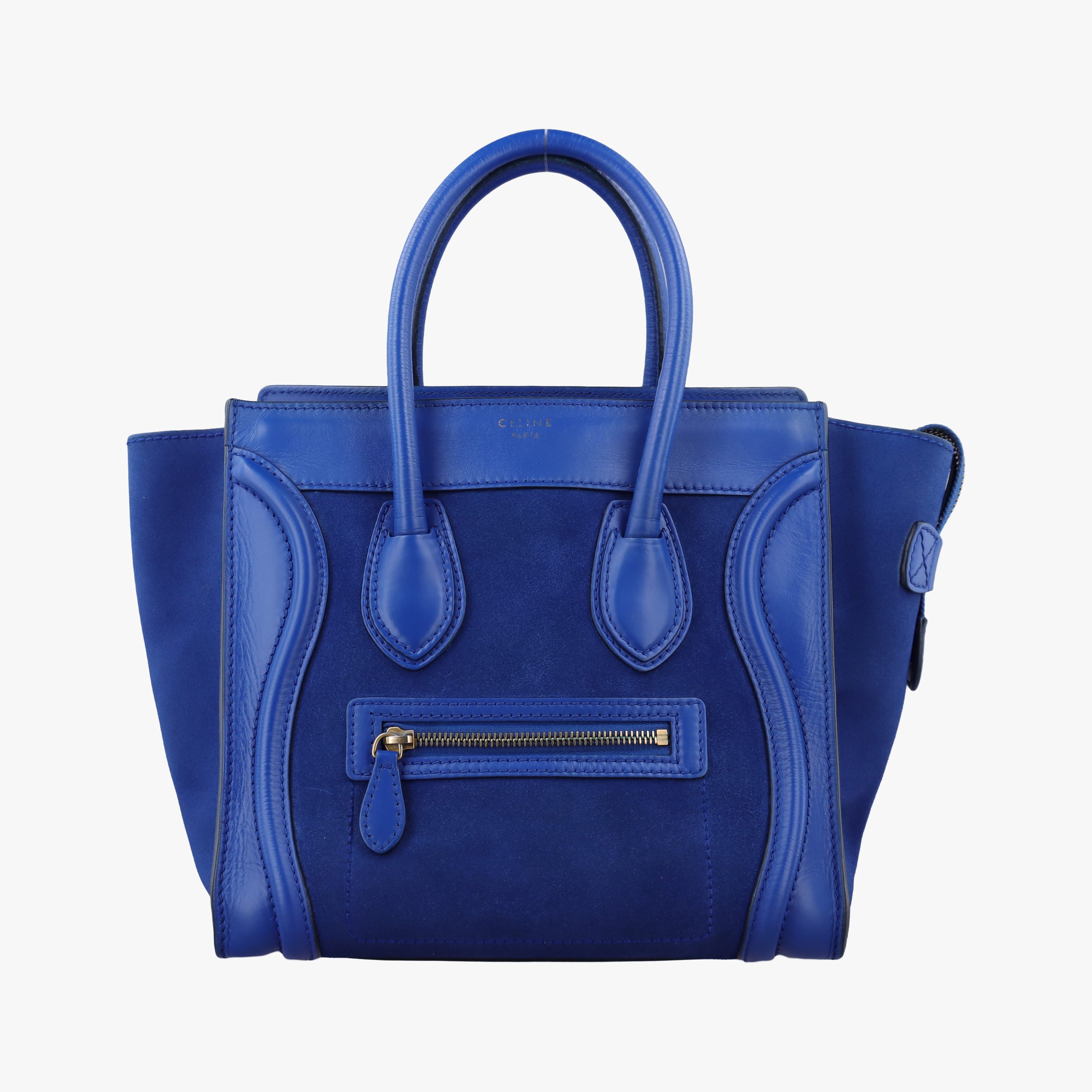 Luggage Mini Shopper Blue Suede × Leather S-ZP-1101ラゲージミニショッパー ブルー スエード × レザー S-ZP-1101