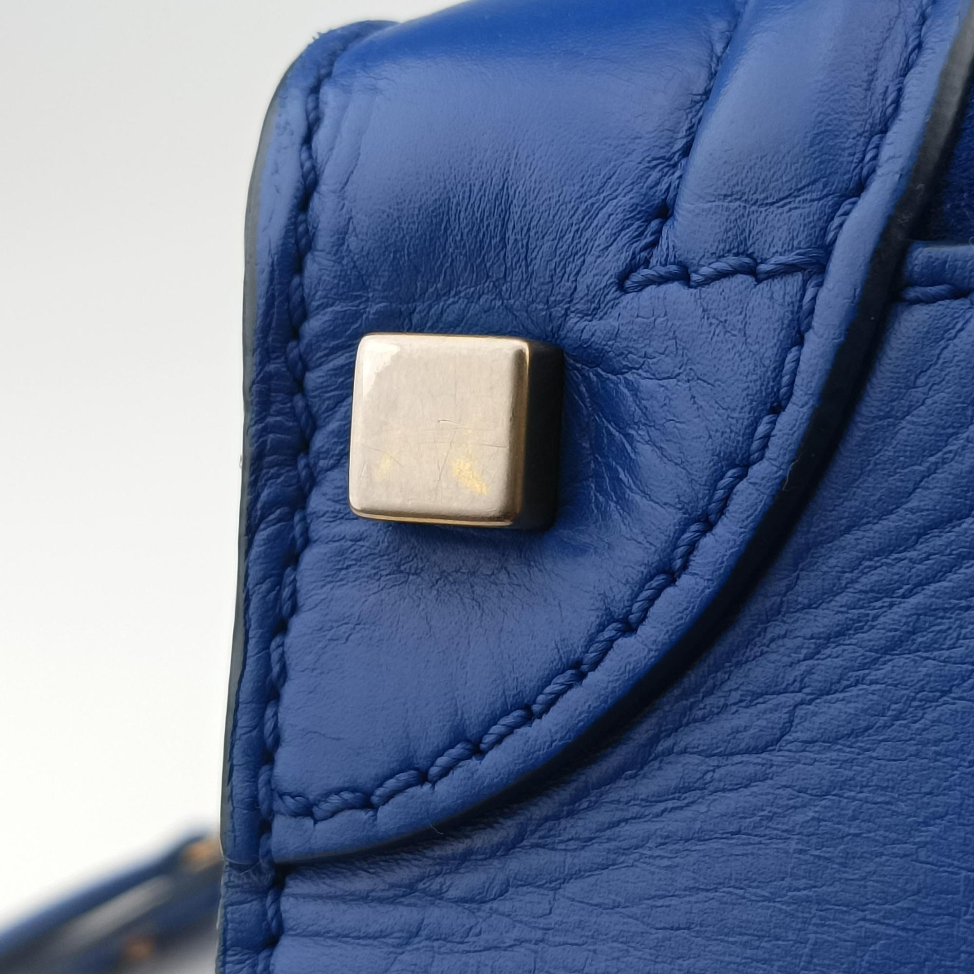Luggage Mini Shopper Blue Suede × Leather S-ZP-1101ラゲージミニショッパー ブルー スエード × レザー S-ZP-1101