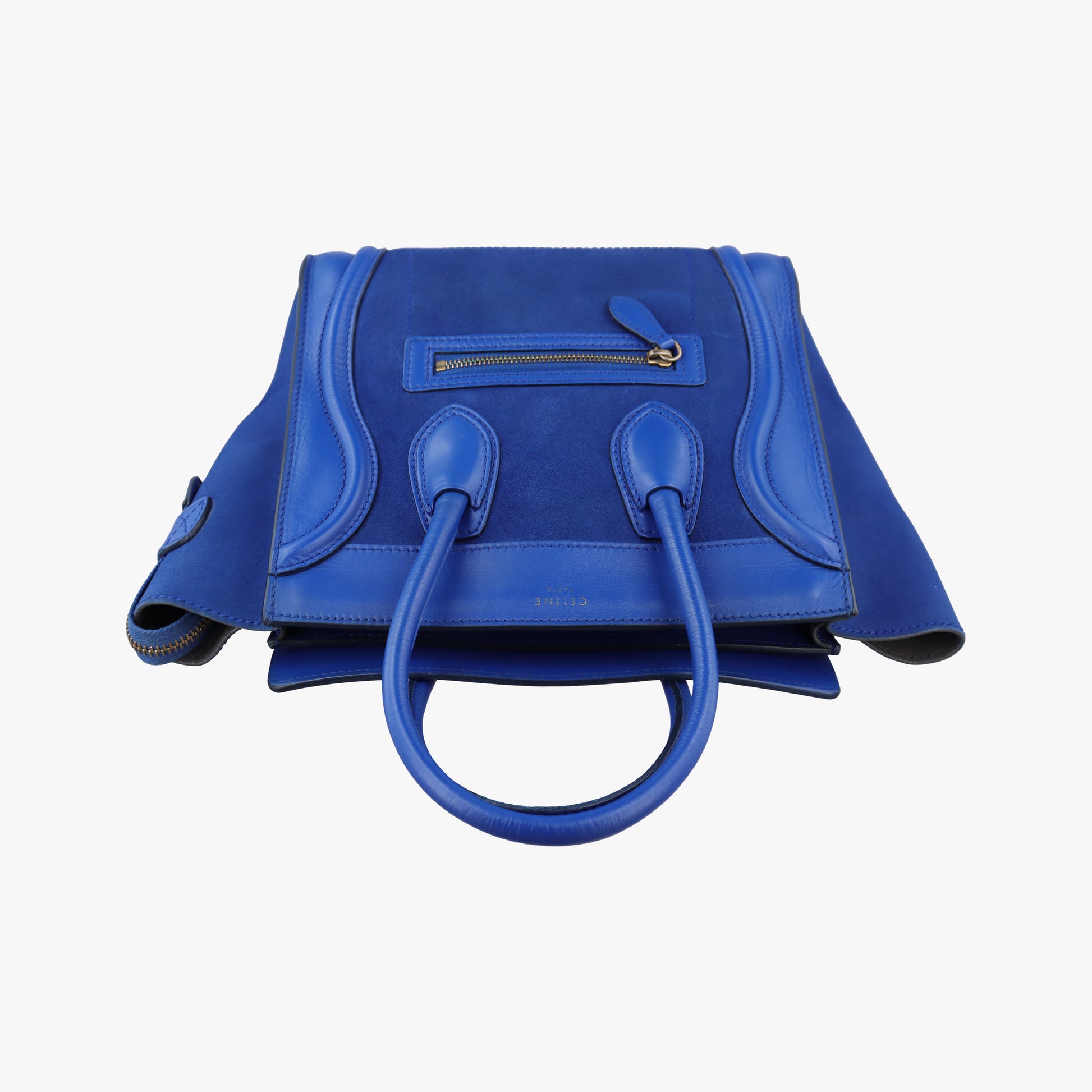 Luggage Mini Shopper Blue Suede × Leather S-ZP-1101ラゲージミニショッパー ブルー スエード × レザー S-ZP-1101