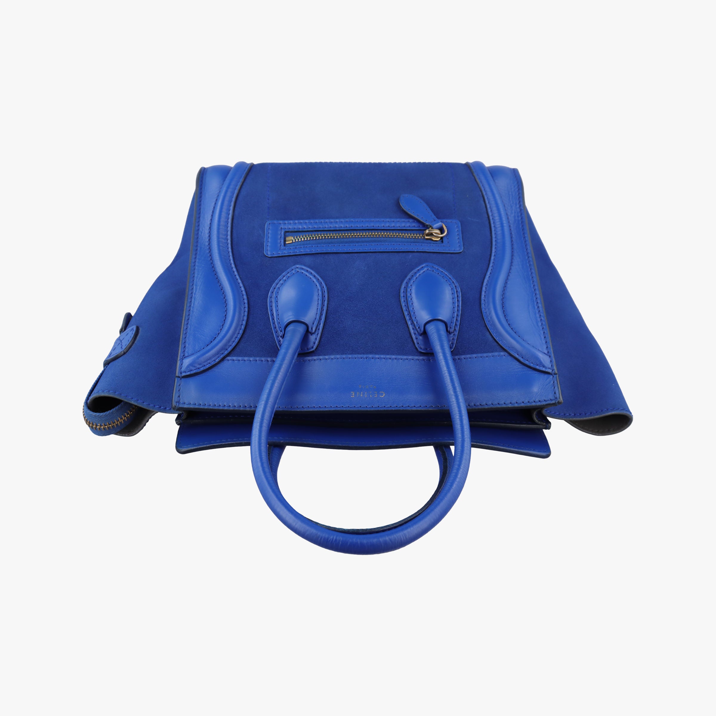 Luggage Mini Shopper Blue Suede × Leather S-ZP-1101ラゲージミニショッパー ブルー スエード × レザー S-ZP-1101