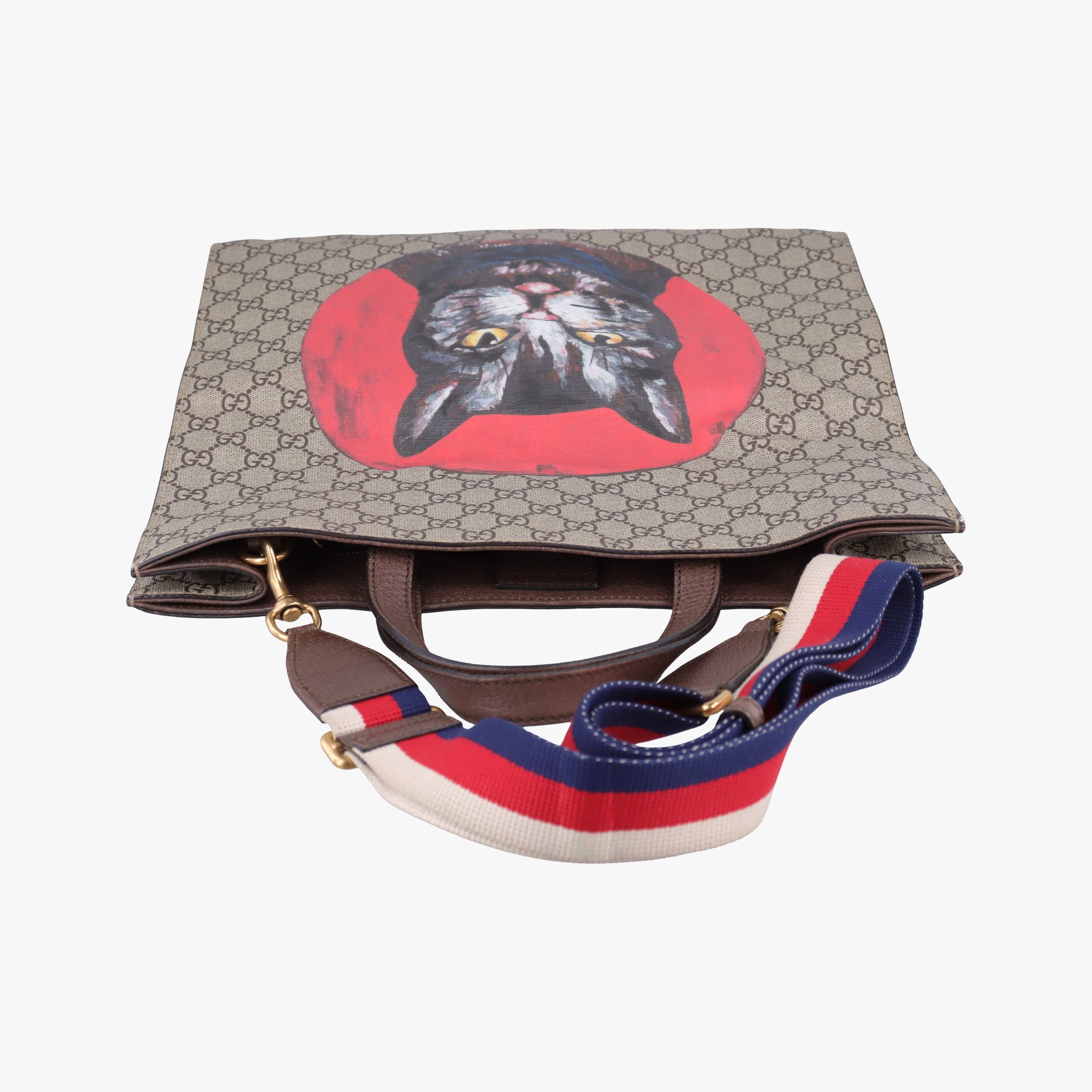 GG Supreme Mystic Cat beige×Multicolour PVC coated canvas 450950 G023680129GGスプリーム ミスティックキャット ベージュ×マルチカラー PVCコーティングキャンバス 450950 G023680129
