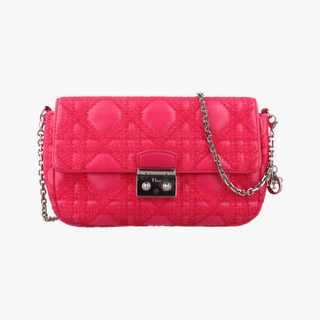 Miss Dior CANNAGE New Lock Rose lambskin 12-MA-1123ミス ディオール カナージュ ニューロック ローズ レッド ラムスキン 12-MA-1123