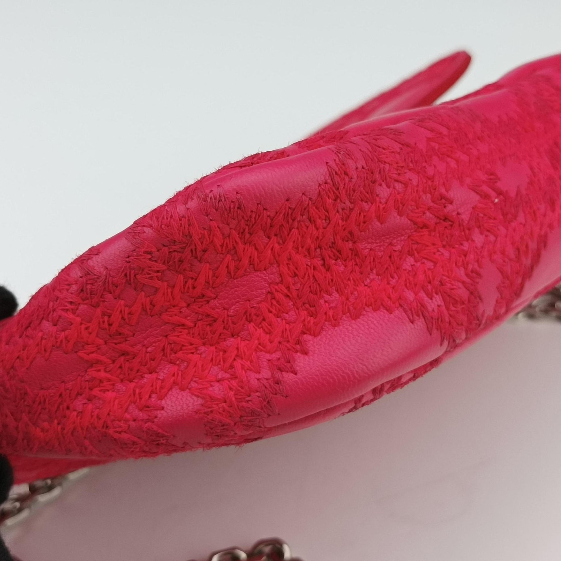 Miss Dior CANNAGE New Lock Rose lambskin 12-MA-1123ミス ディオール カナージュ ニューロック ローズ レッド ラムスキン 12-MA-1123