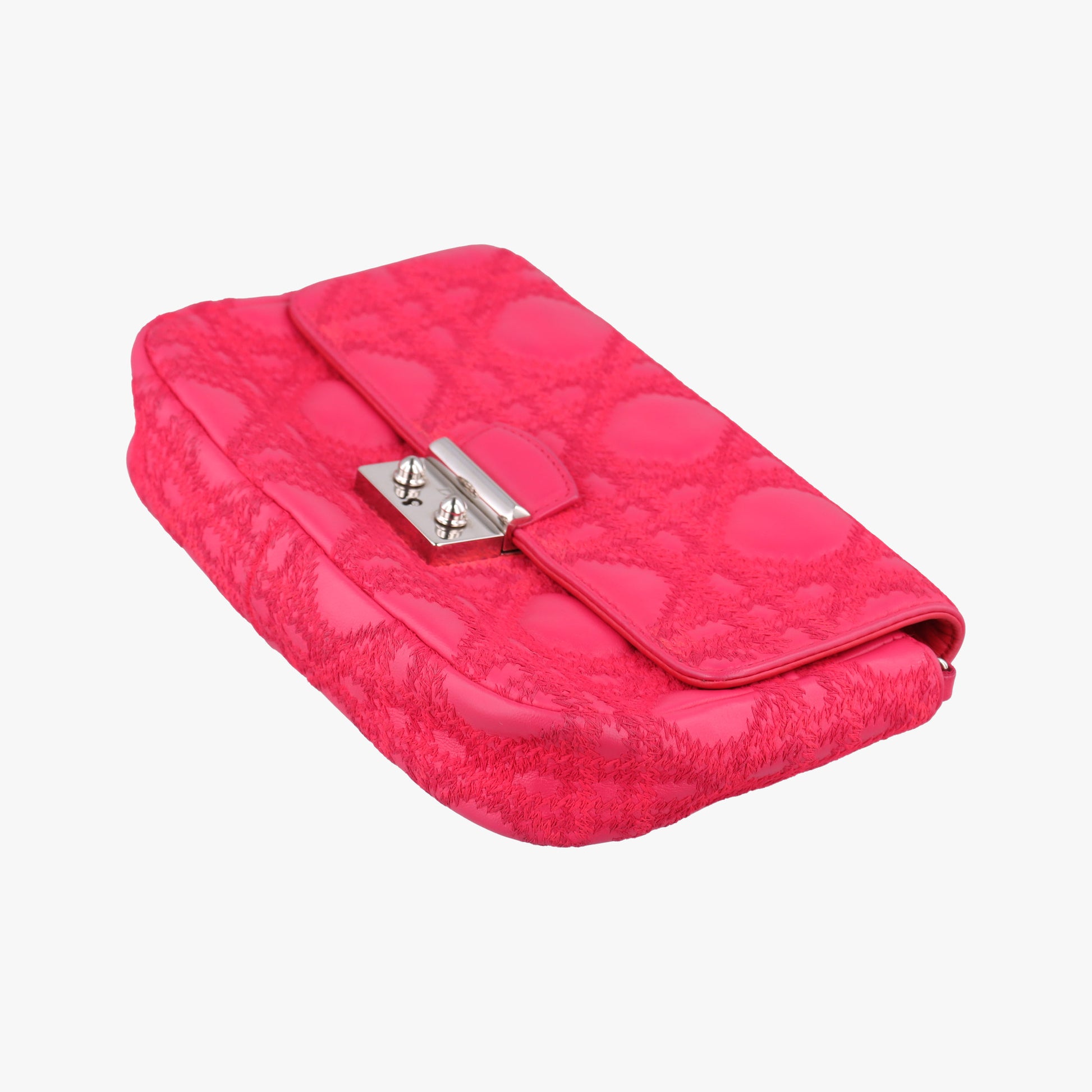 Miss Dior CANNAGE New Lock Rose lambskin 12-MA-1123ミス ディオール カナージュ ニューロック ローズ レッド ラムスキン 12-MA-1123