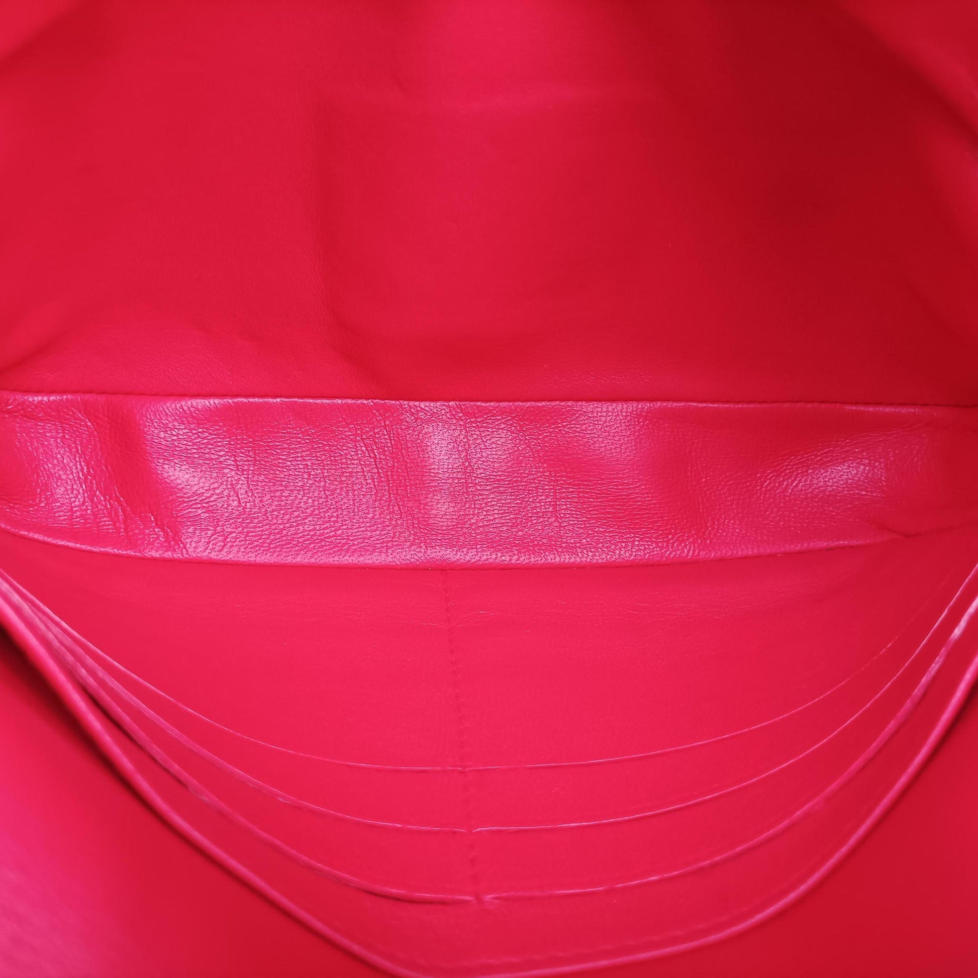 Miss Dior CANNAGE New Lock Rose lambskin 12-MA-1123ミス ディオール カナージュ ニューロック ローズ レッド ラムスキン 12-MA-1123