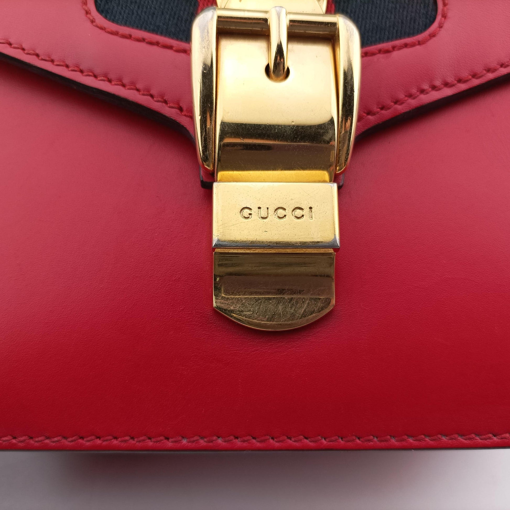 Sylvie Red×navy Leather 470270 B021588884シルヴィ レッド×ネイビー レザー 470270 B021588884