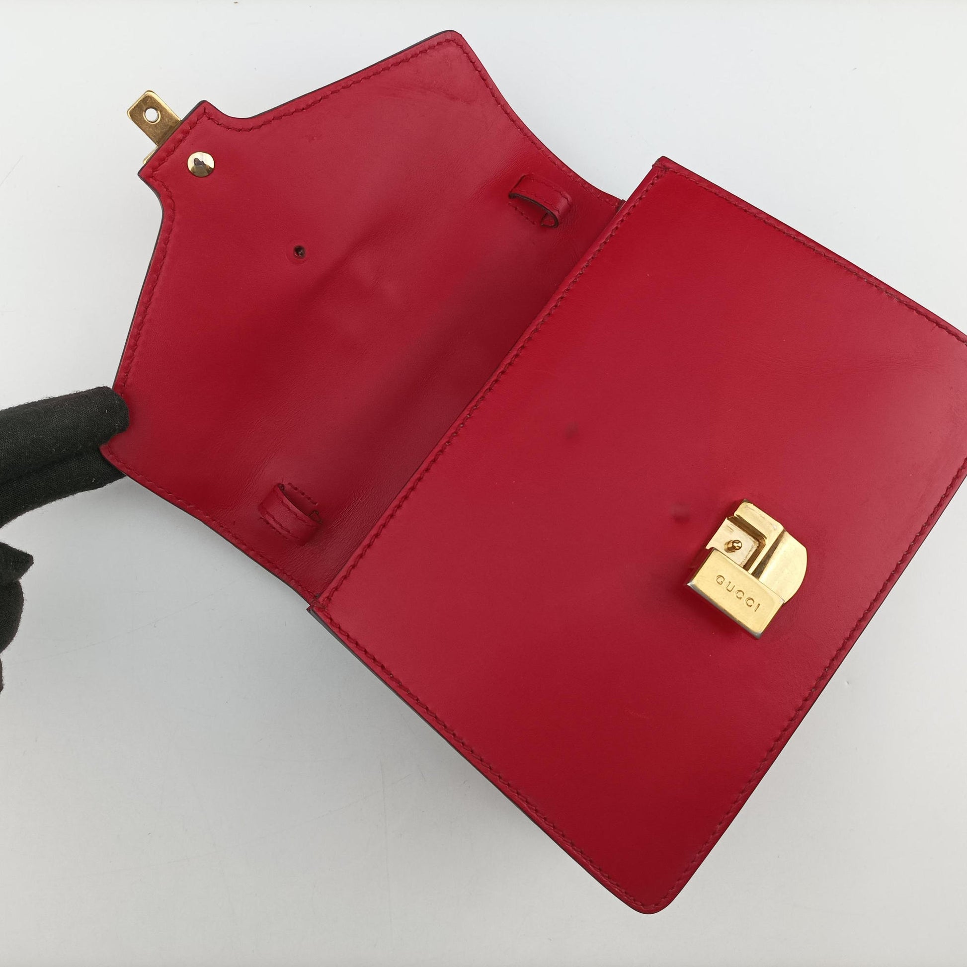 Sylvie Red×navy Leather 470270 B021588884シルヴィ レッド×ネイビー レザー 470270 B021588884
