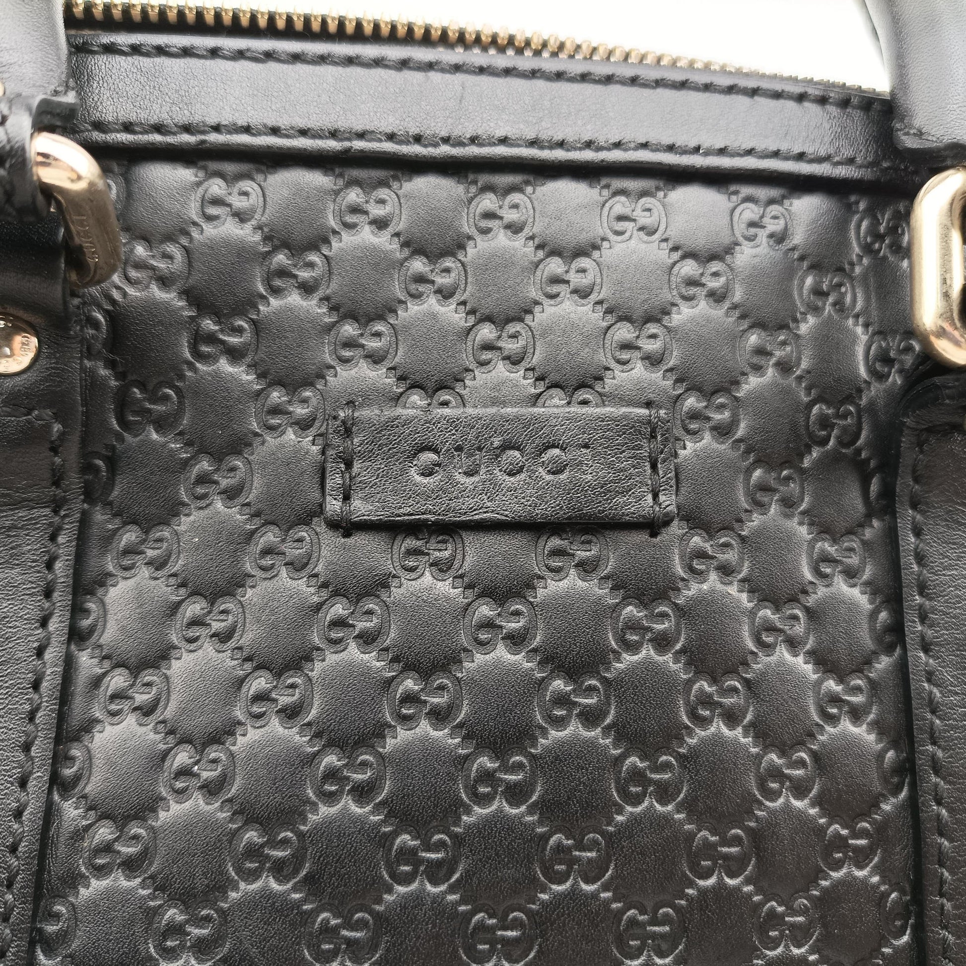 Microguccissima Black Leather 449654 Lot number unknownマイクログッチシマ ブラック レザー 449654 製番不明