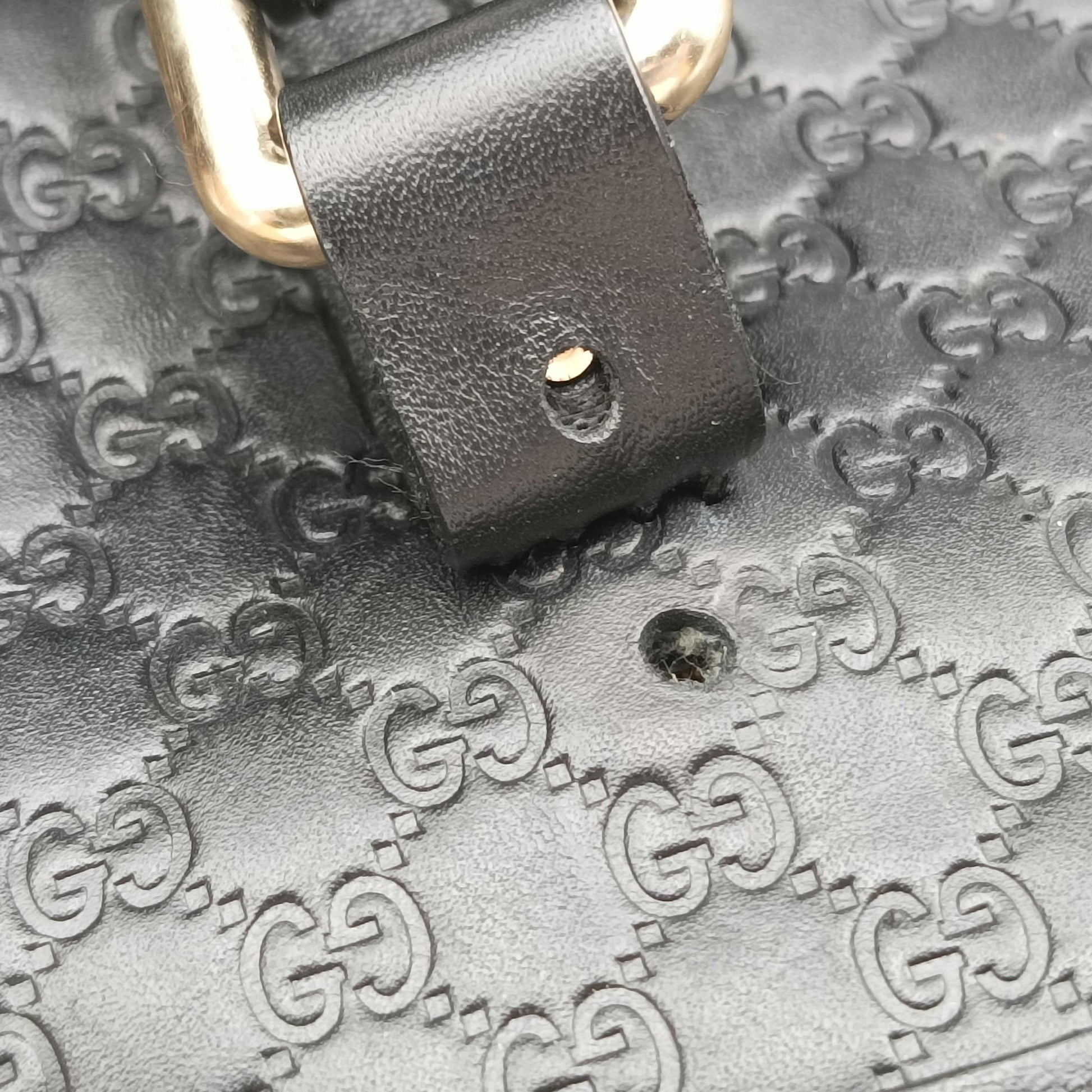 Microguccissima Black Leather 449654 Lot number unknownマイクログッチシマ ブラック レザー 449654 製番不明