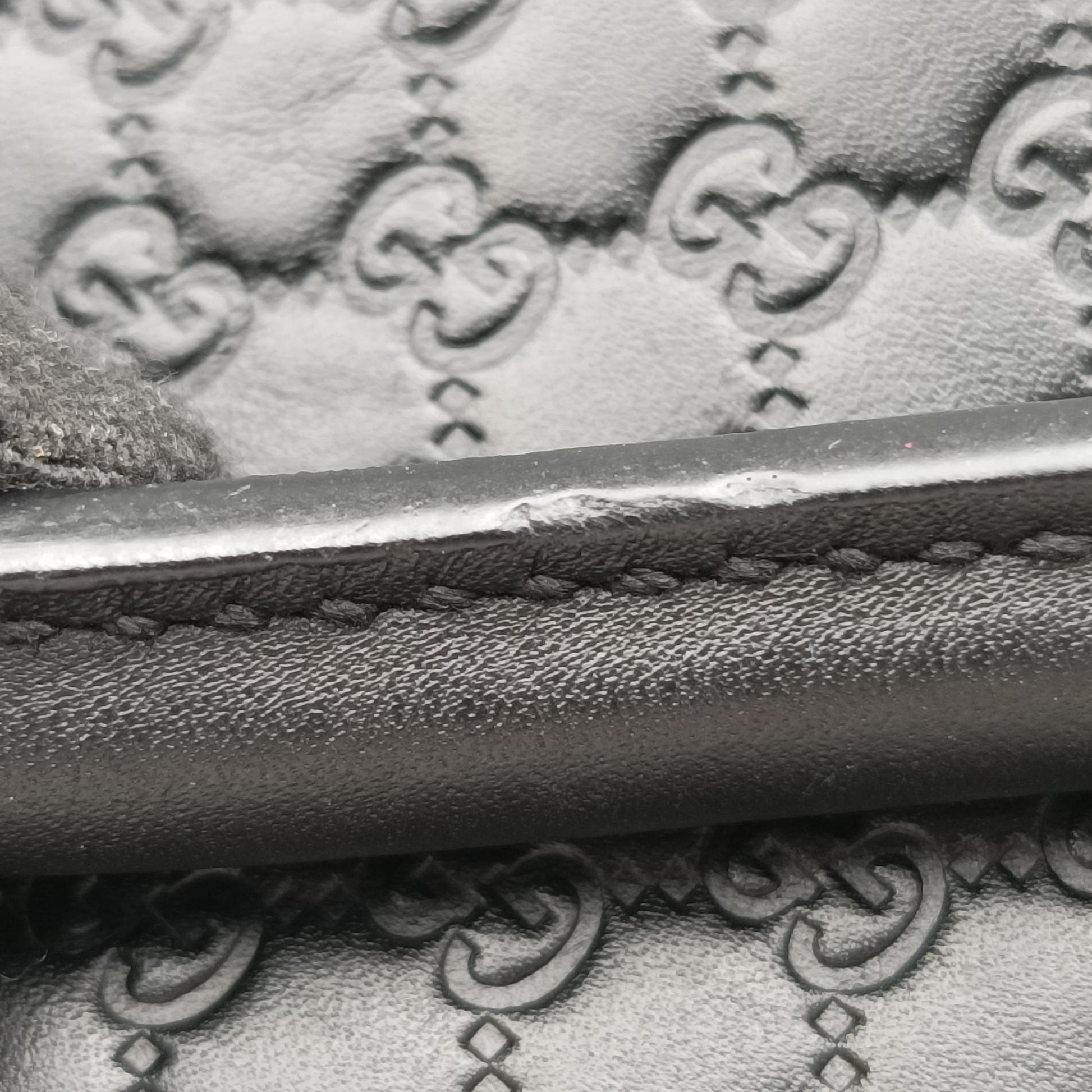 Microguccissima Black Leather 449654 Lot number unknownマイクログッチシマ ブラック レザー 449654 製番不明