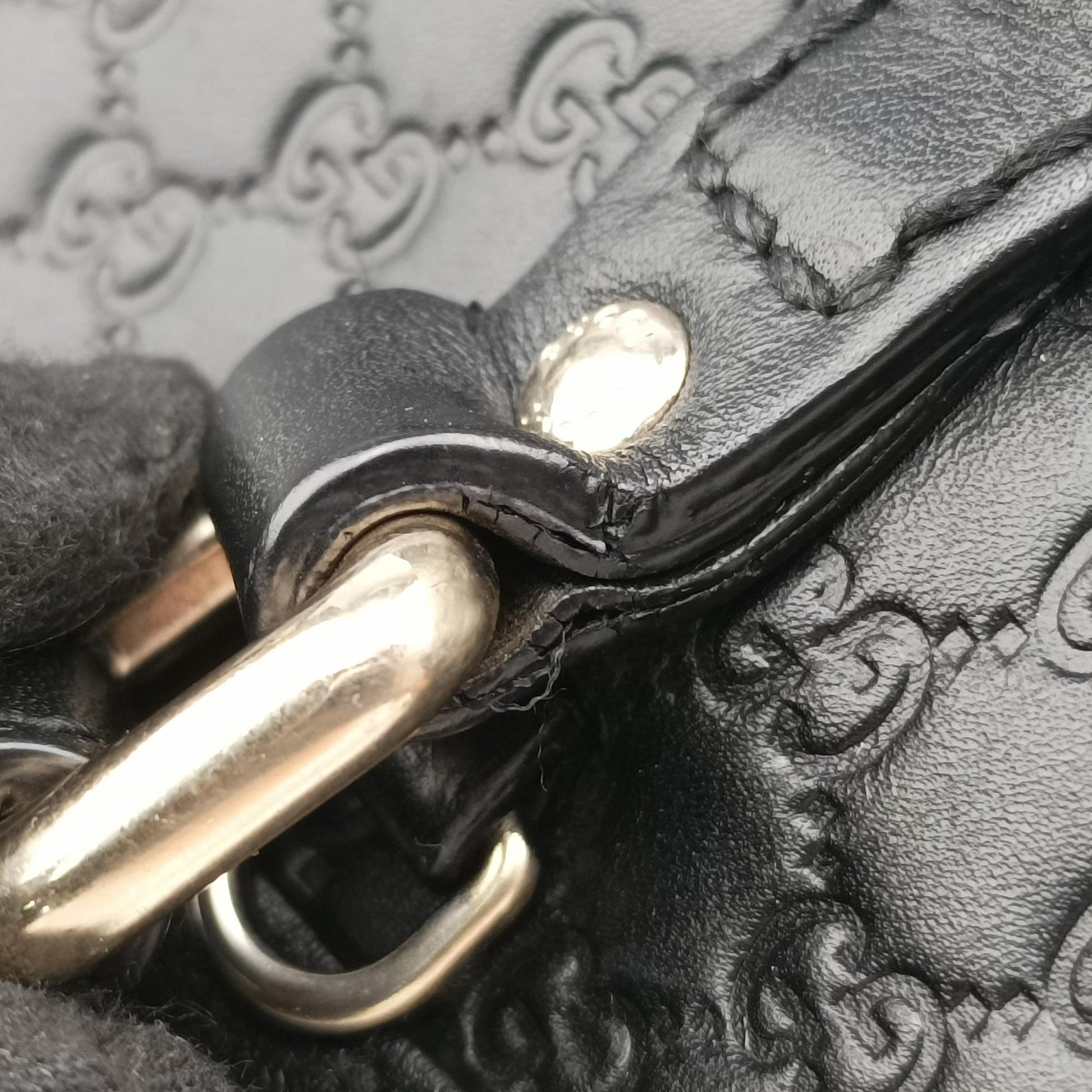 Microguccissima Black Leather 449654 Lot number unknownマイクログッチシマ ブラック レザー 449654 製番不明