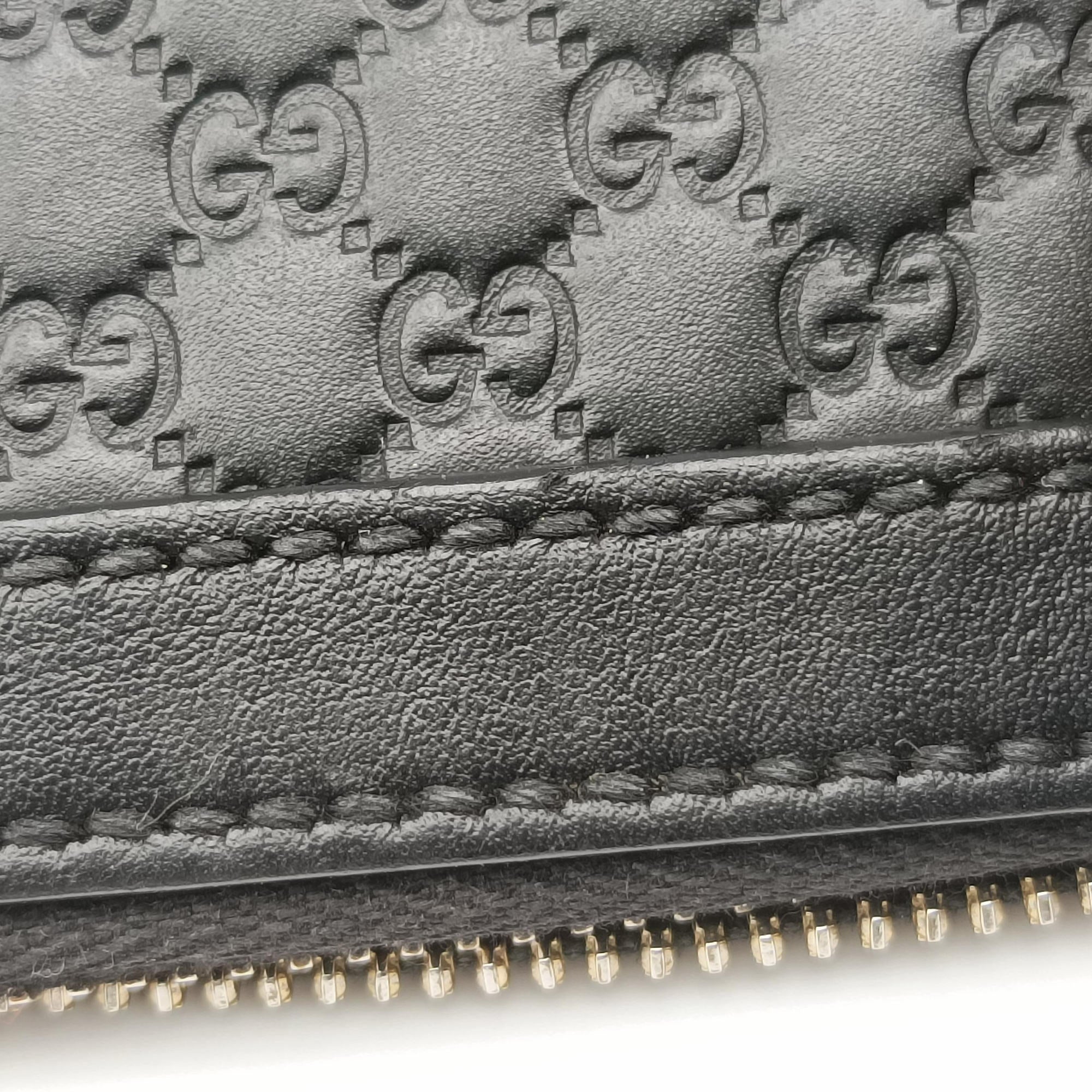 Microguccissima Black Leather 449654 Lot number unknownマイクログッチシマ ブラック レザー 449654 製番不明