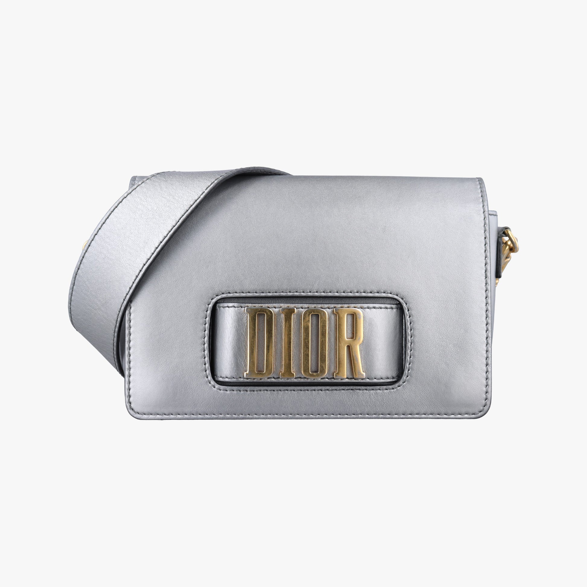 Diorevolution Silver Leather 19-MA-0147ディオール エボリューション フラップ シルバー レザー 19-MA-0147
