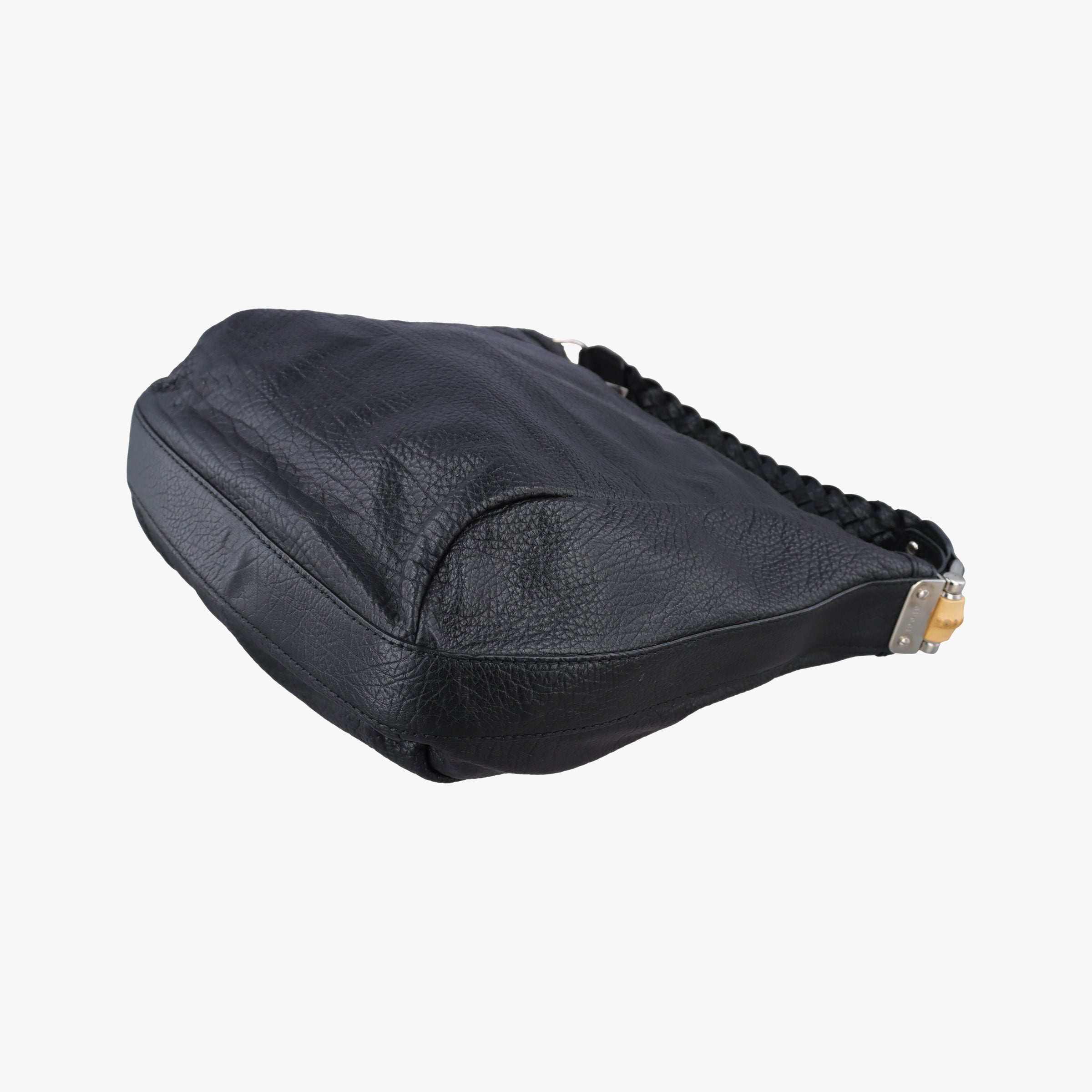 Bamboo Bar Hobo Black Leather 257090 I7596458バンブーバーホーボー ブラック レザー 257090 I7596458