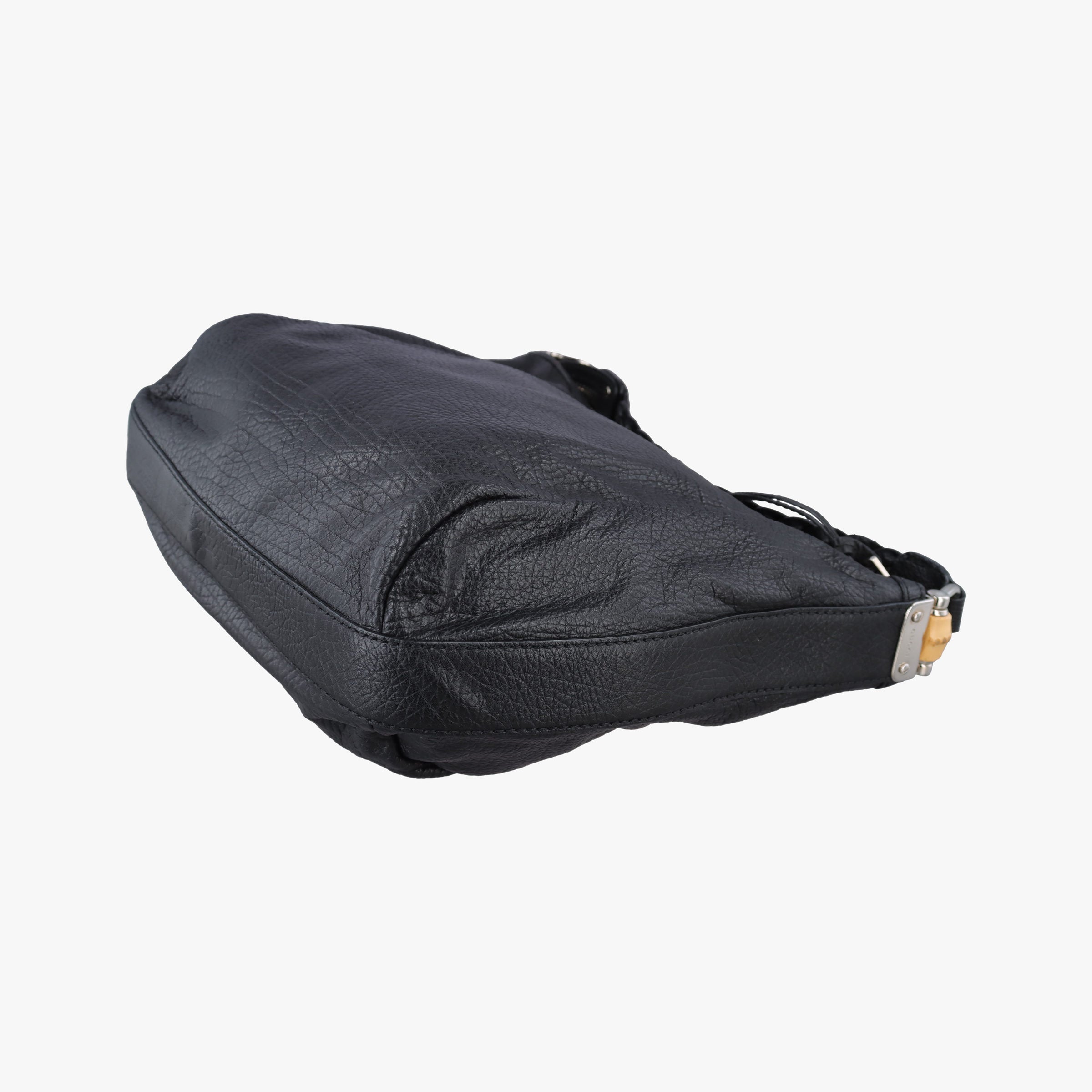 Bamboo Bar Hobo Black Leather 257090 I7596458バンブーバーホーボー ブラック レザー 257090 I7596458