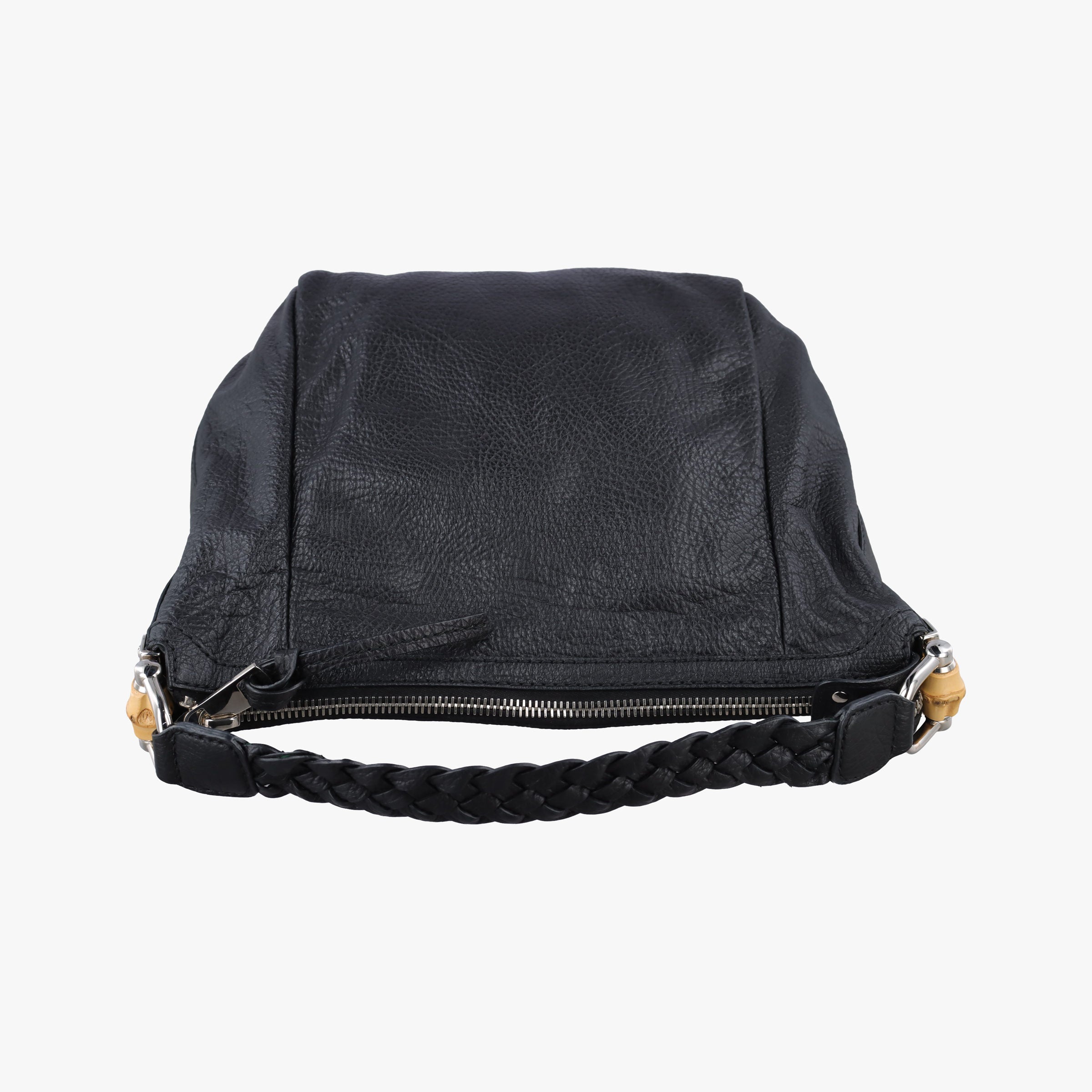 Bamboo Bar Hobo Black Leather 257090 I7596458バンブーバーホーボー ブラック レザー 257090 I7596458