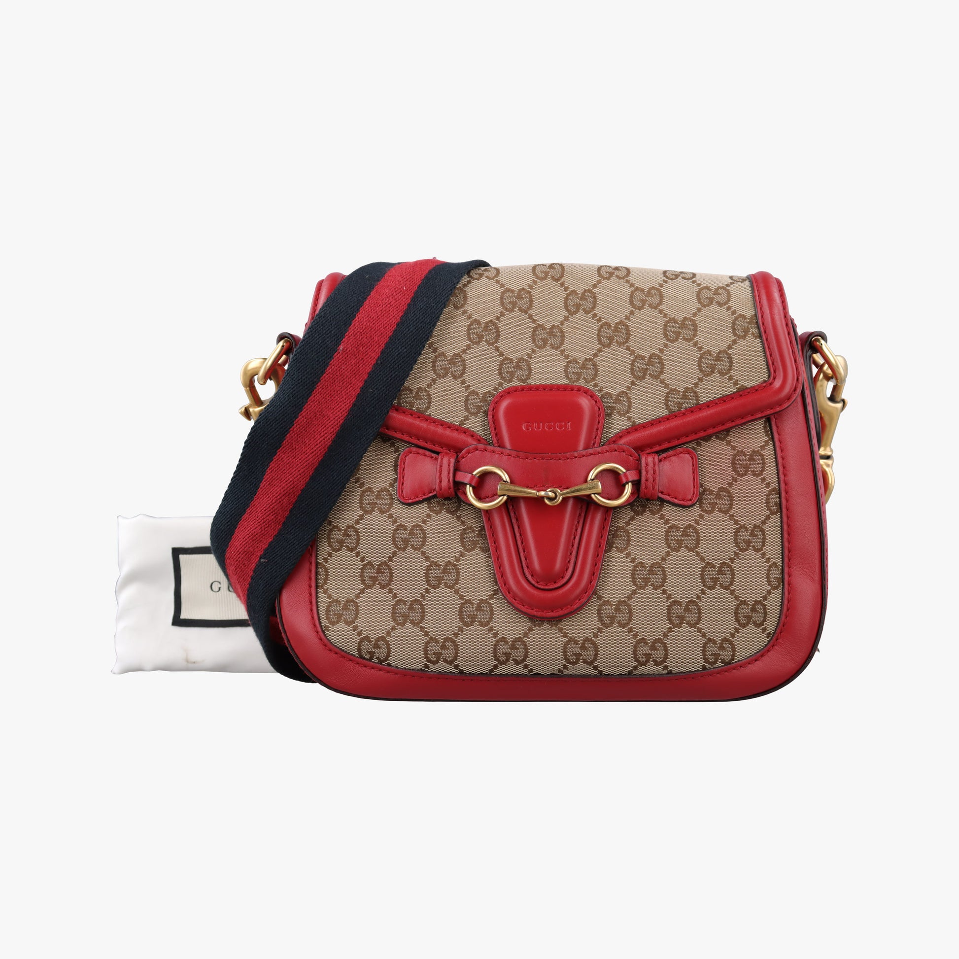 Lady Web khaki×red canvas×leather 383848 H019489691レディ ウェブ カーキ×レッド キャンバス×レザー 383848 H019489691