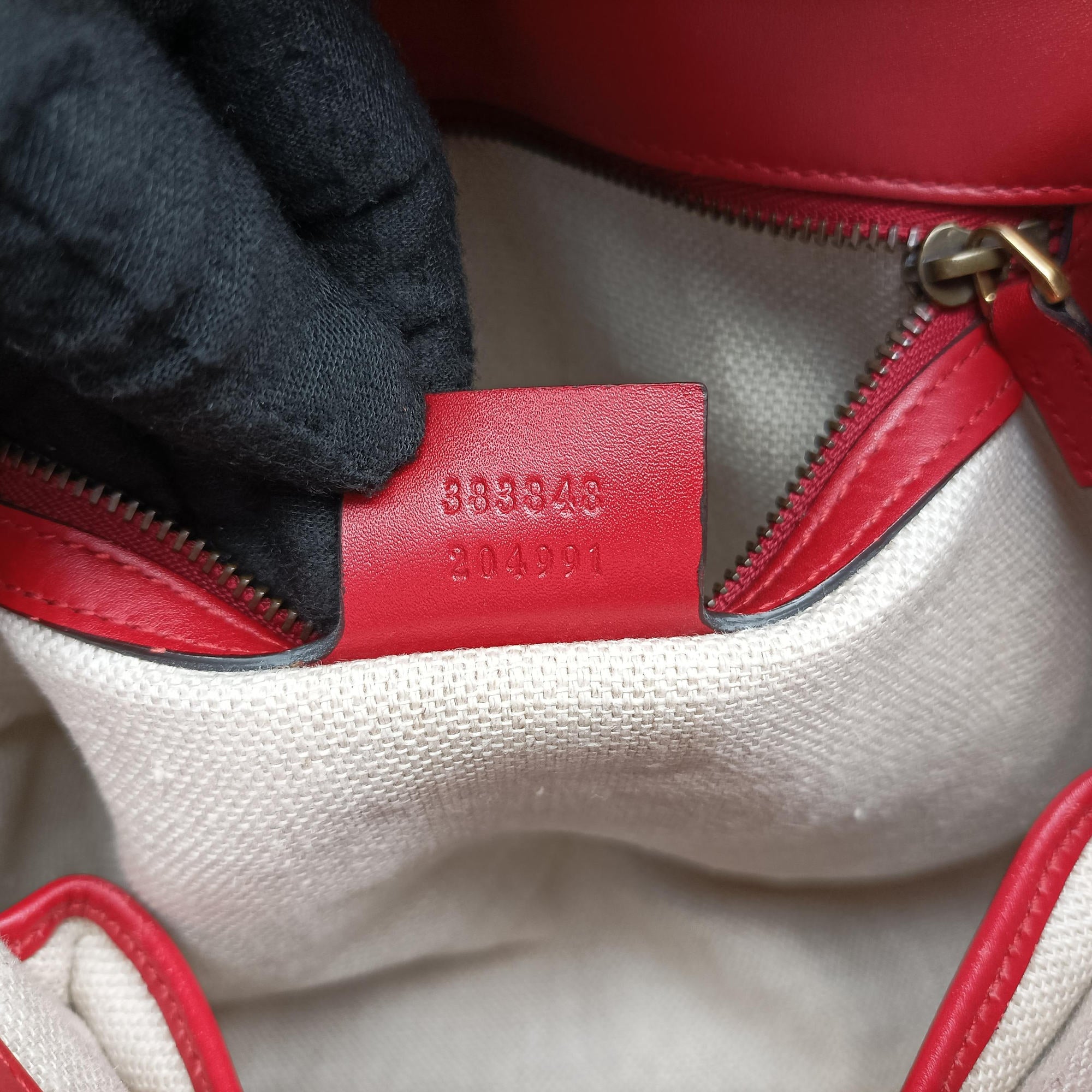 Lady Web khaki×red canvas×leather 383848 H019489691レディ ウェブ カーキ×レッド キャンバス×レザー 383848 H019489691