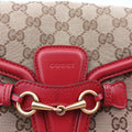 Lady Web khaki×red canvas×leather 383848 H019489691レディ ウェブ カーキ×レッド キャンバス×レザー 383848 H019489691