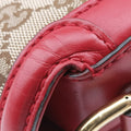 Lady Web khaki×red canvas×leather 383848 H019489691レディ ウェブ カーキ×レッド キャンバス×レザー 383848 H019489691