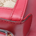 Lady Web khaki×red canvas×leather 383848 H019489691レディ ウェブ カーキ×レッド キャンバス×レザー 383848 H019489691
